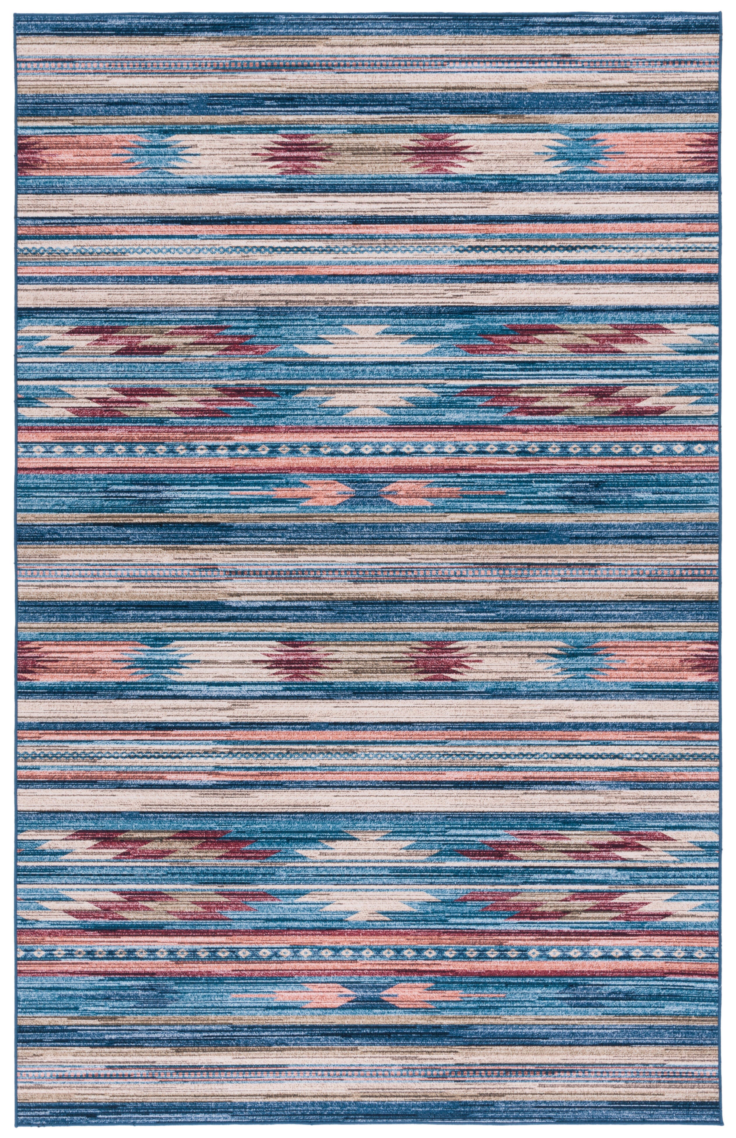 Safavieh Tucson 4' x 6' Area Rug, Blue/Rust, large