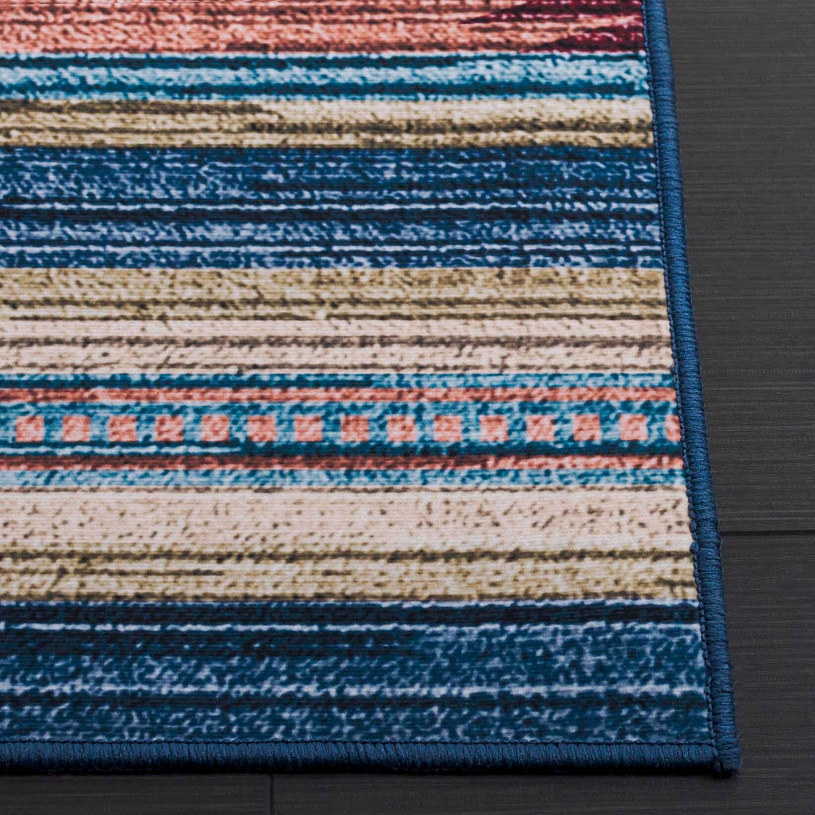 Safavieh Tucson 4' x 6' Area Rug, Blue/Rust, large