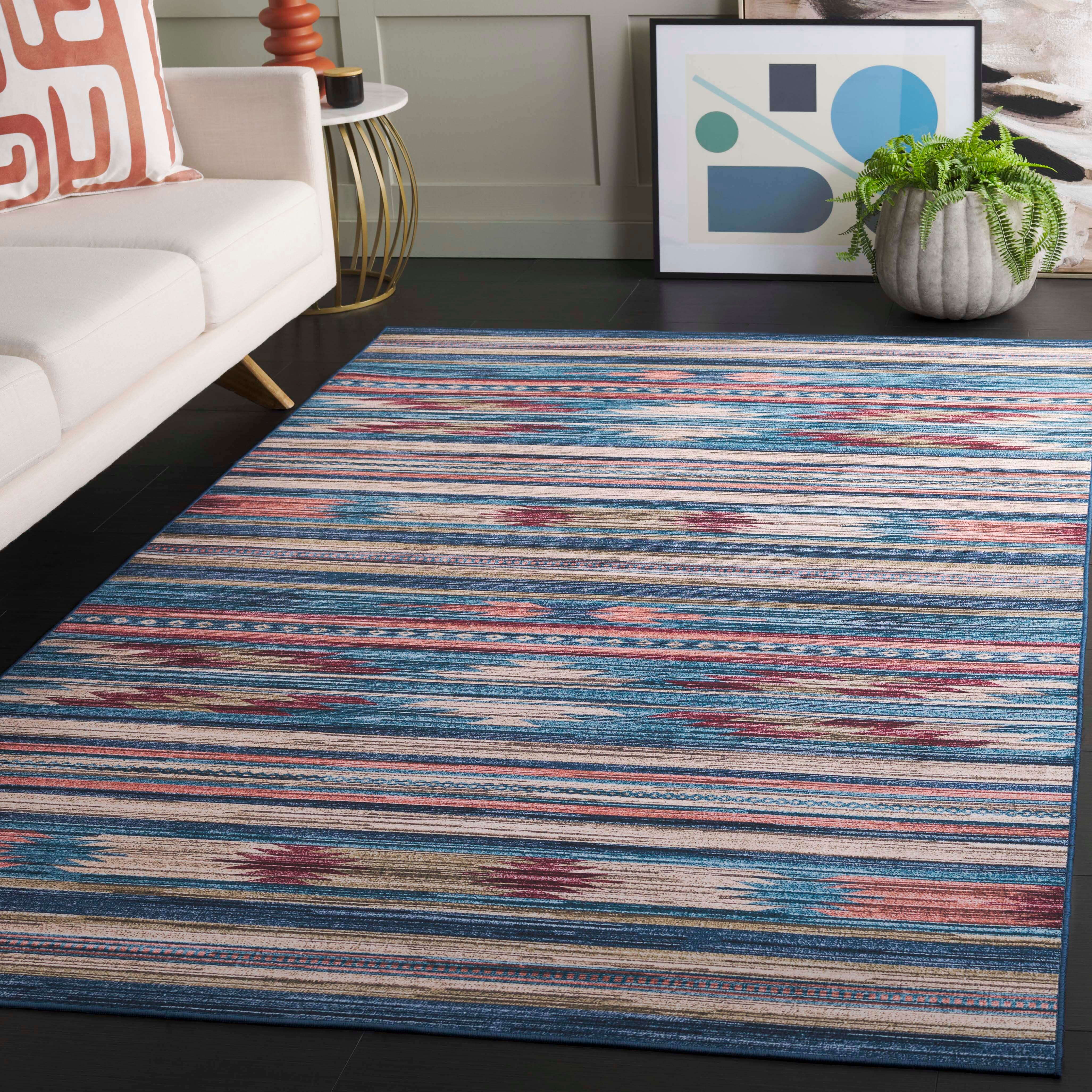 Safavieh Tucson 9' x 12' Area Rug, Blue/Rust