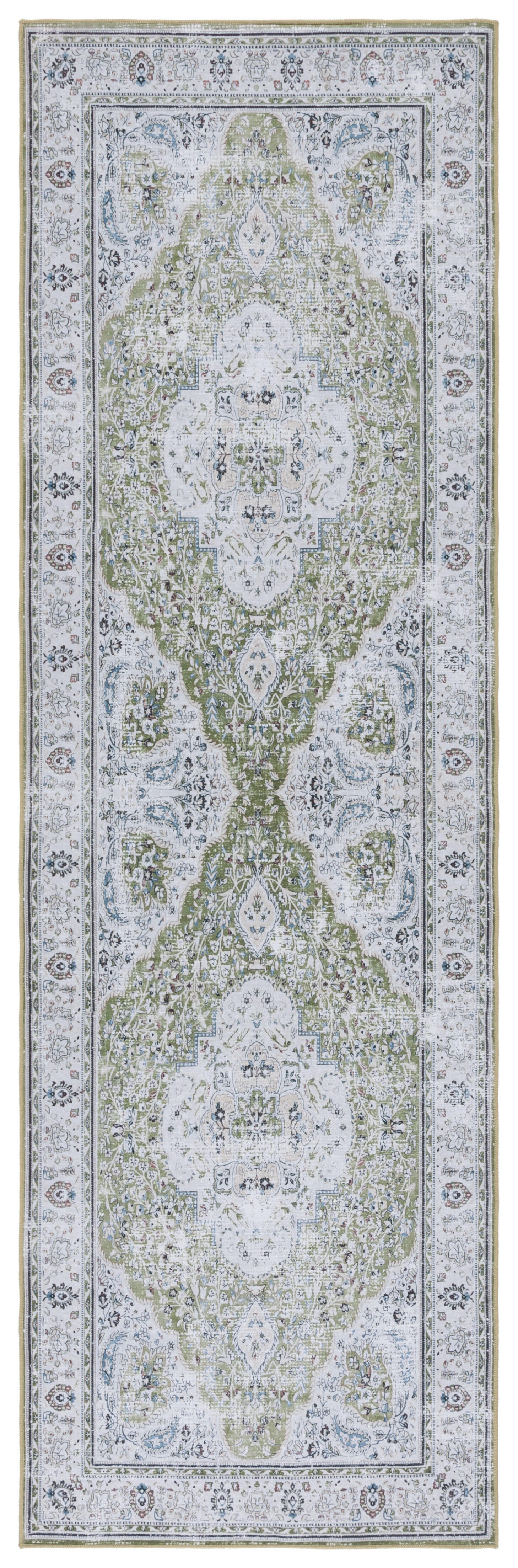 Safavieh Tucson 2' 6" x 6' Runner Rug, Green/Beige, large