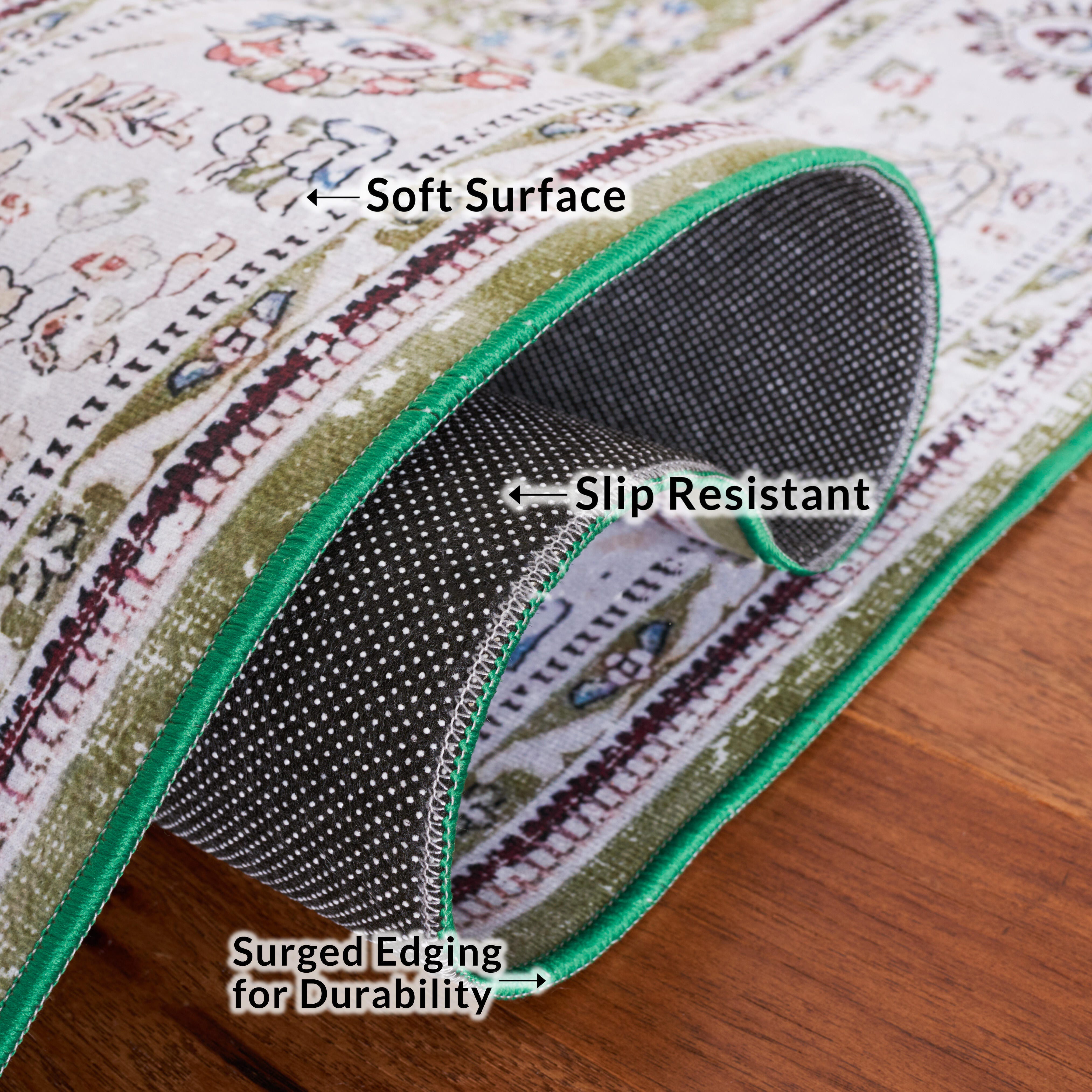 Safavieh Tucson 3' x 5' Area Rug, Green/Beige, large