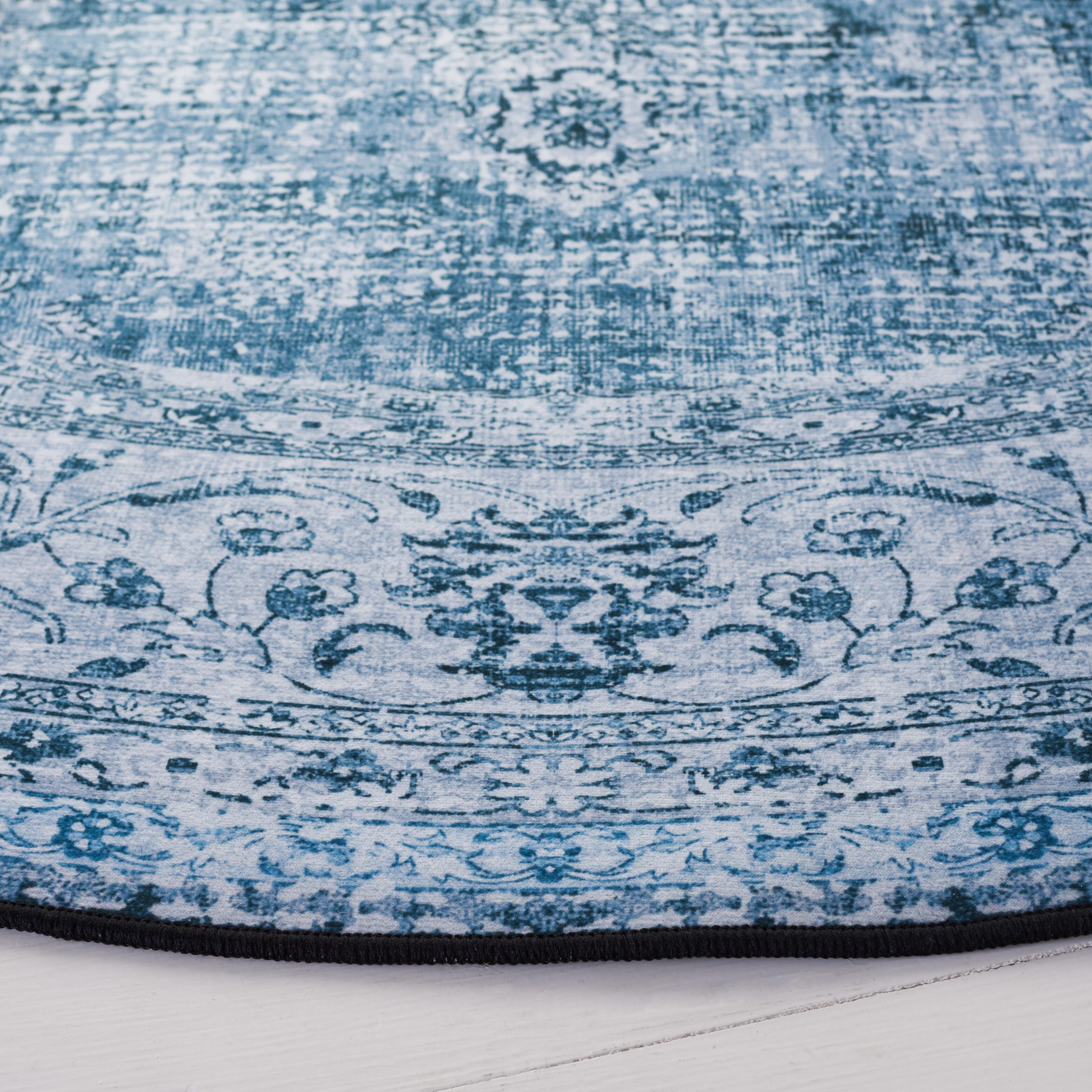 Safavieh Tucson 6' x 6' Round Area Rug, Green/Gray, large