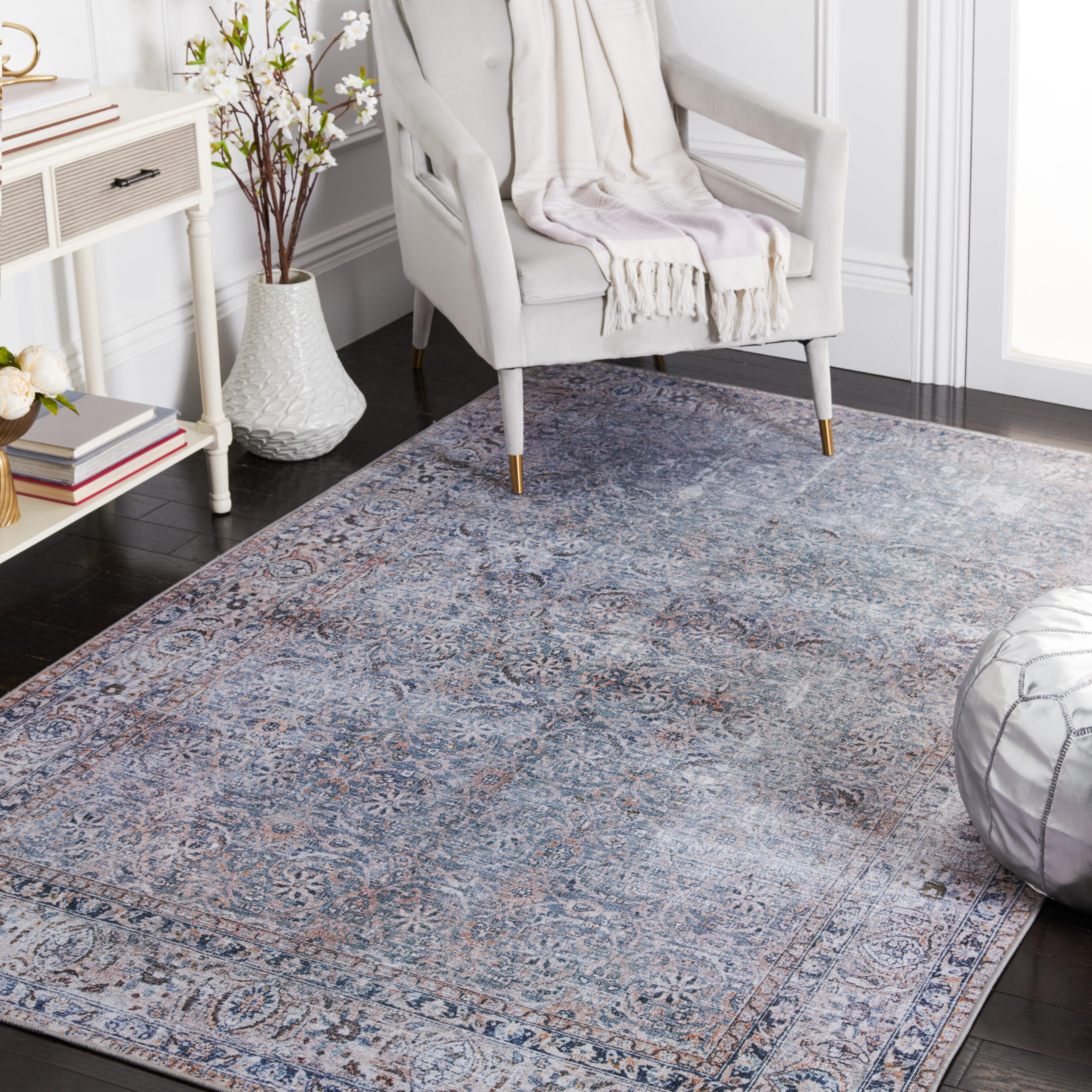 Safavieh Tucson 6' x 6' Square Area Rug, Green Blue/Beige, rollover