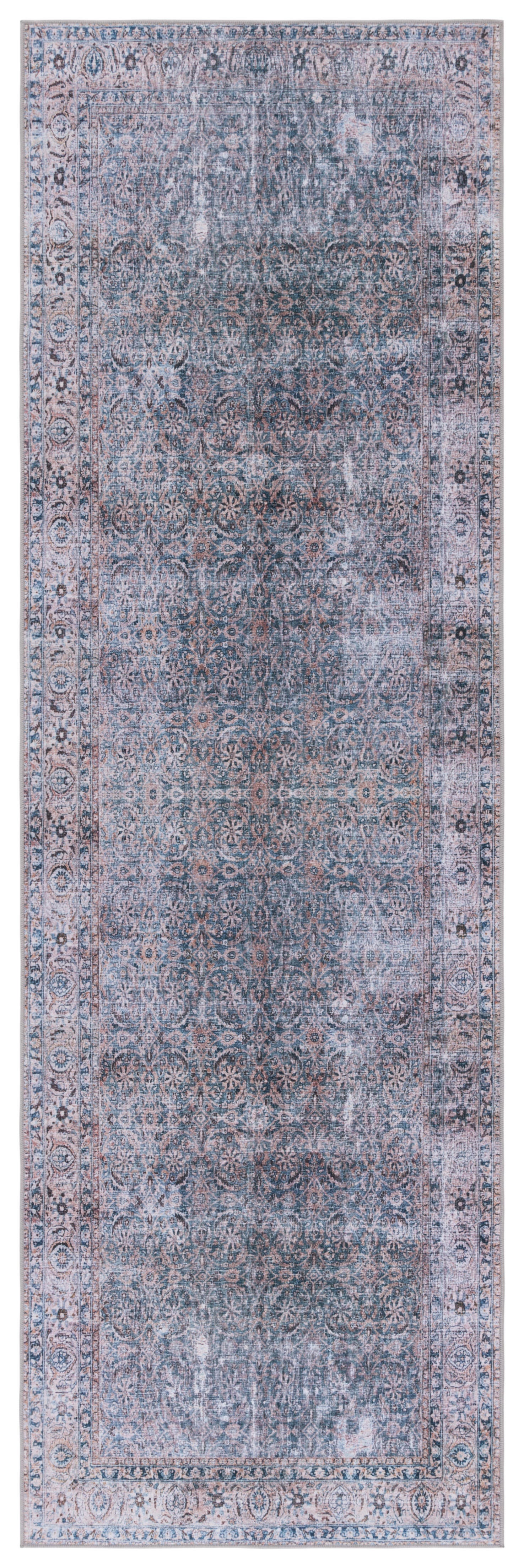 Safavieh Tucson 2' 6" x 8' Runner Rug, Green Blue/Beige, large