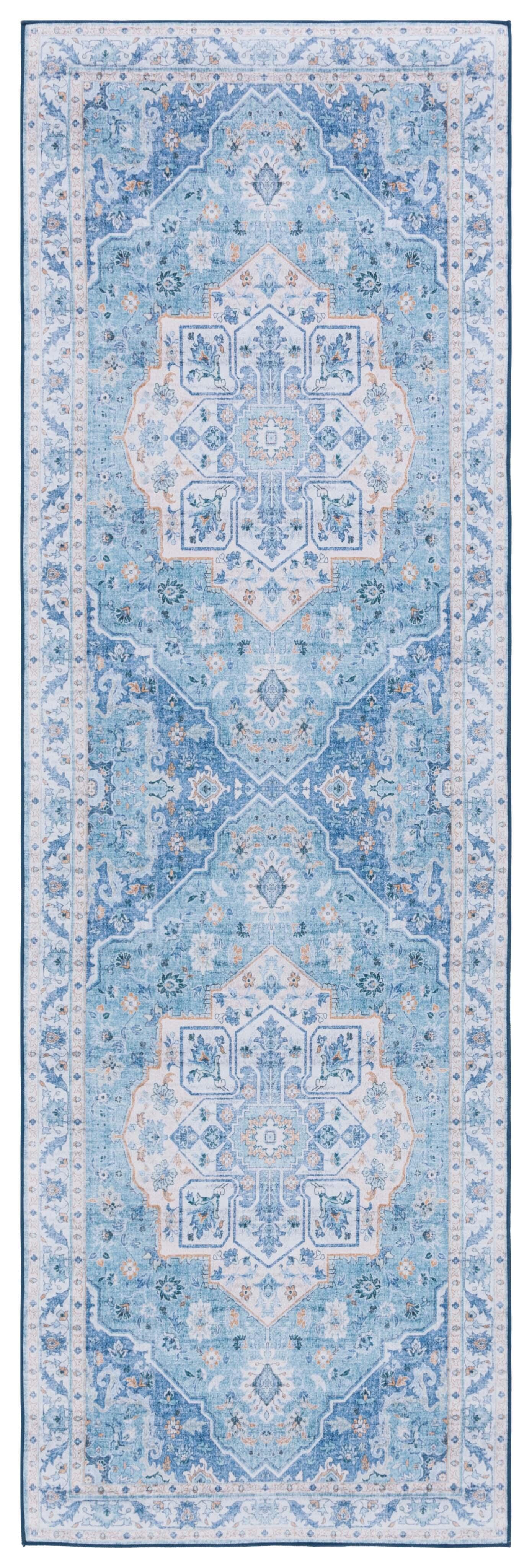 Safavieh Tucson 2' 6" x 10' Runner Rug, Light Blue/Blue, large