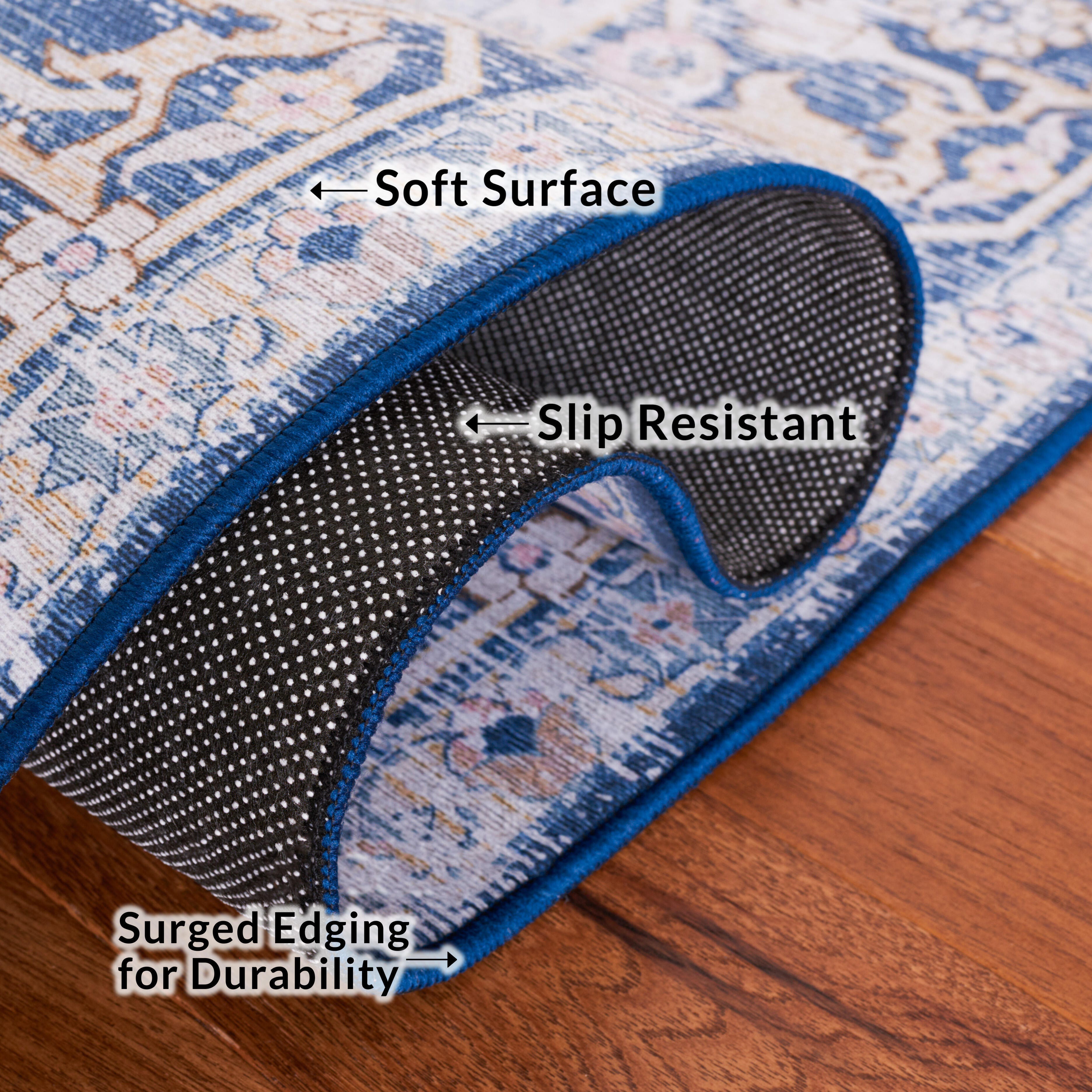 Safavieh Tucson 6' x 9' Area Rug, Light Blue/Navy, large