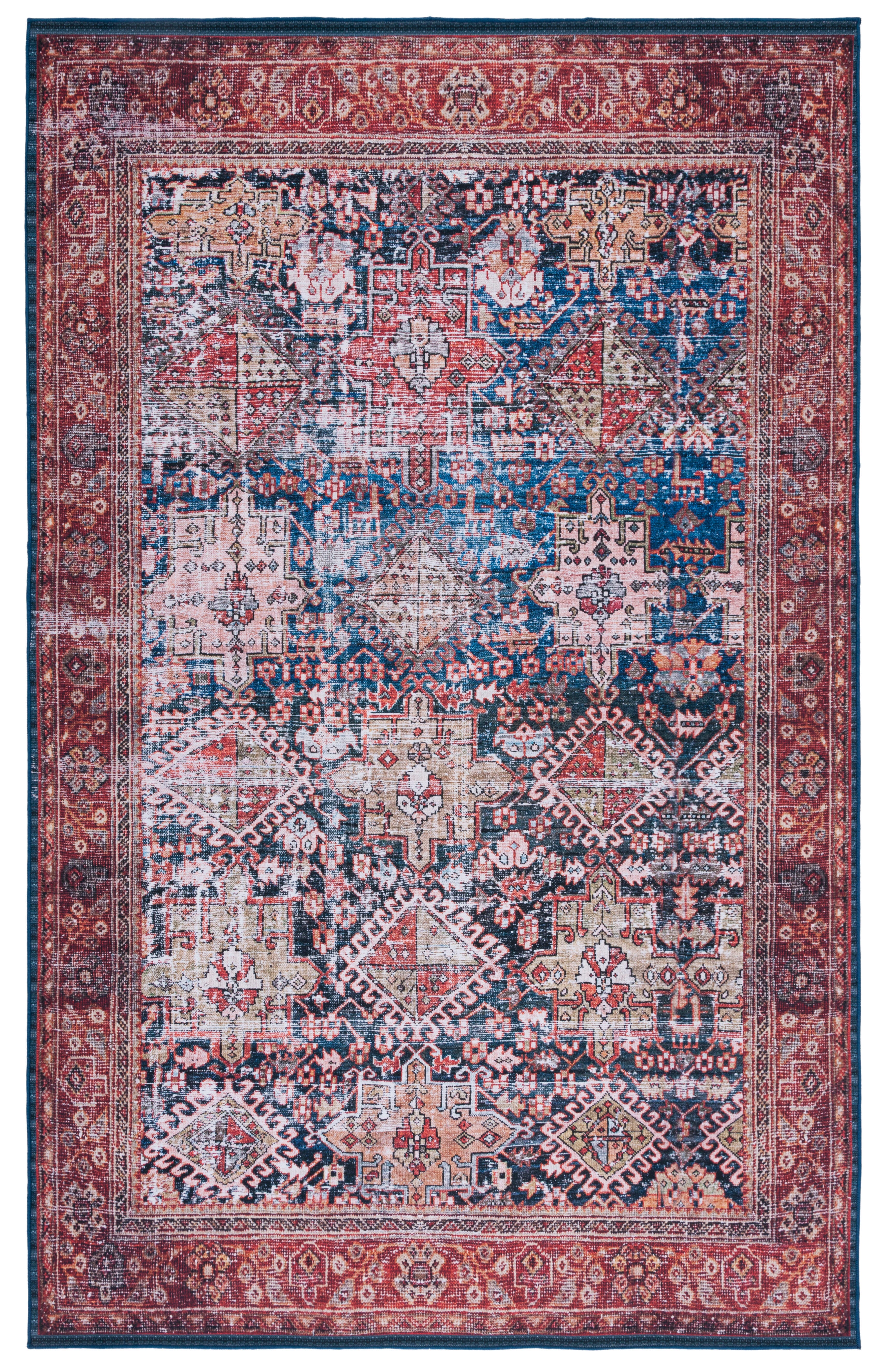 Safavieh Tucson 3' x 5' Area Rug, Navy/Rust, large
