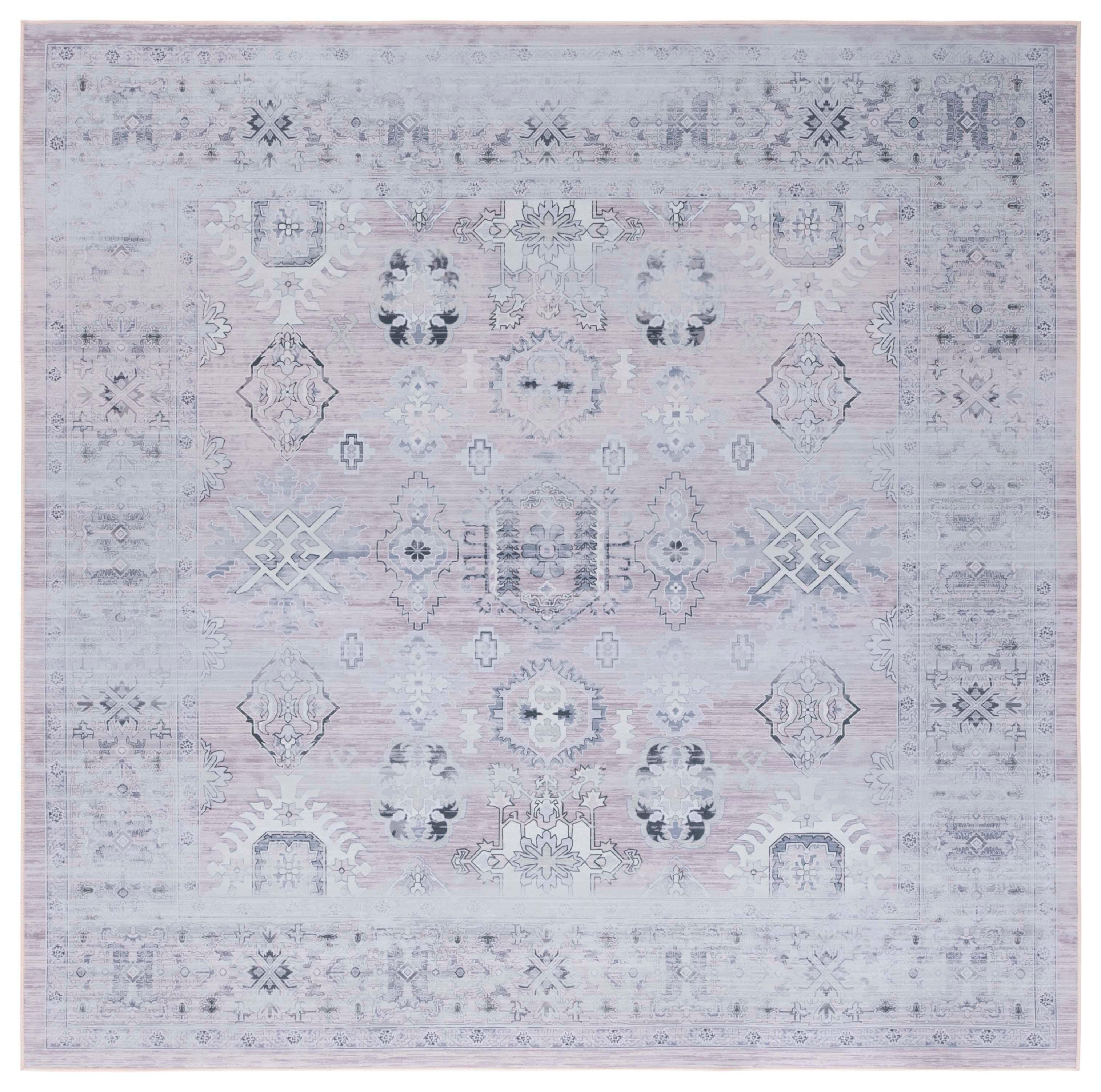 Safavieh Tucson 6' x 6' Square Area Rug, Pink/Beige, large