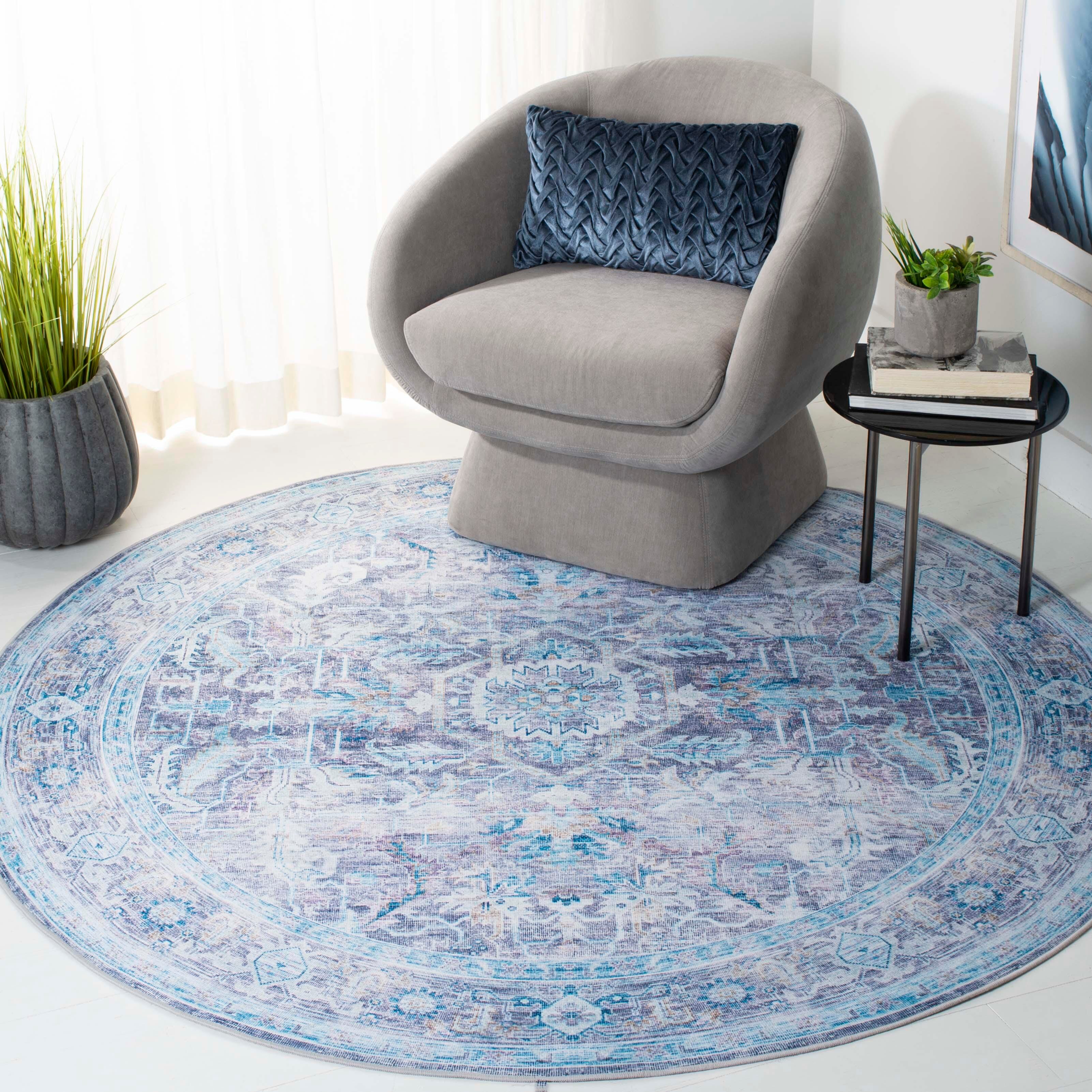 Safavieh Tucson 6' x 6' Round Area Rug, Purple/Blue, rollover