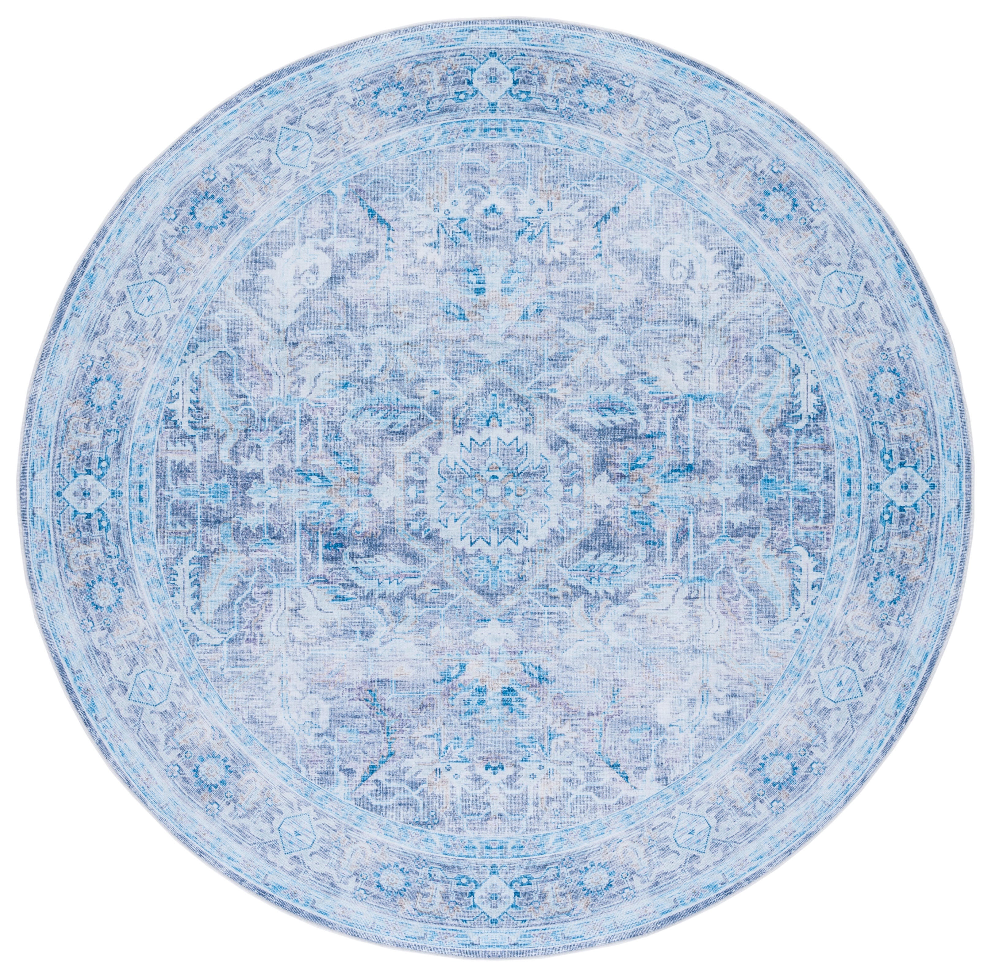 Safavieh Tucson 6' x 6' Round Area Rug, Purple/Blue, large