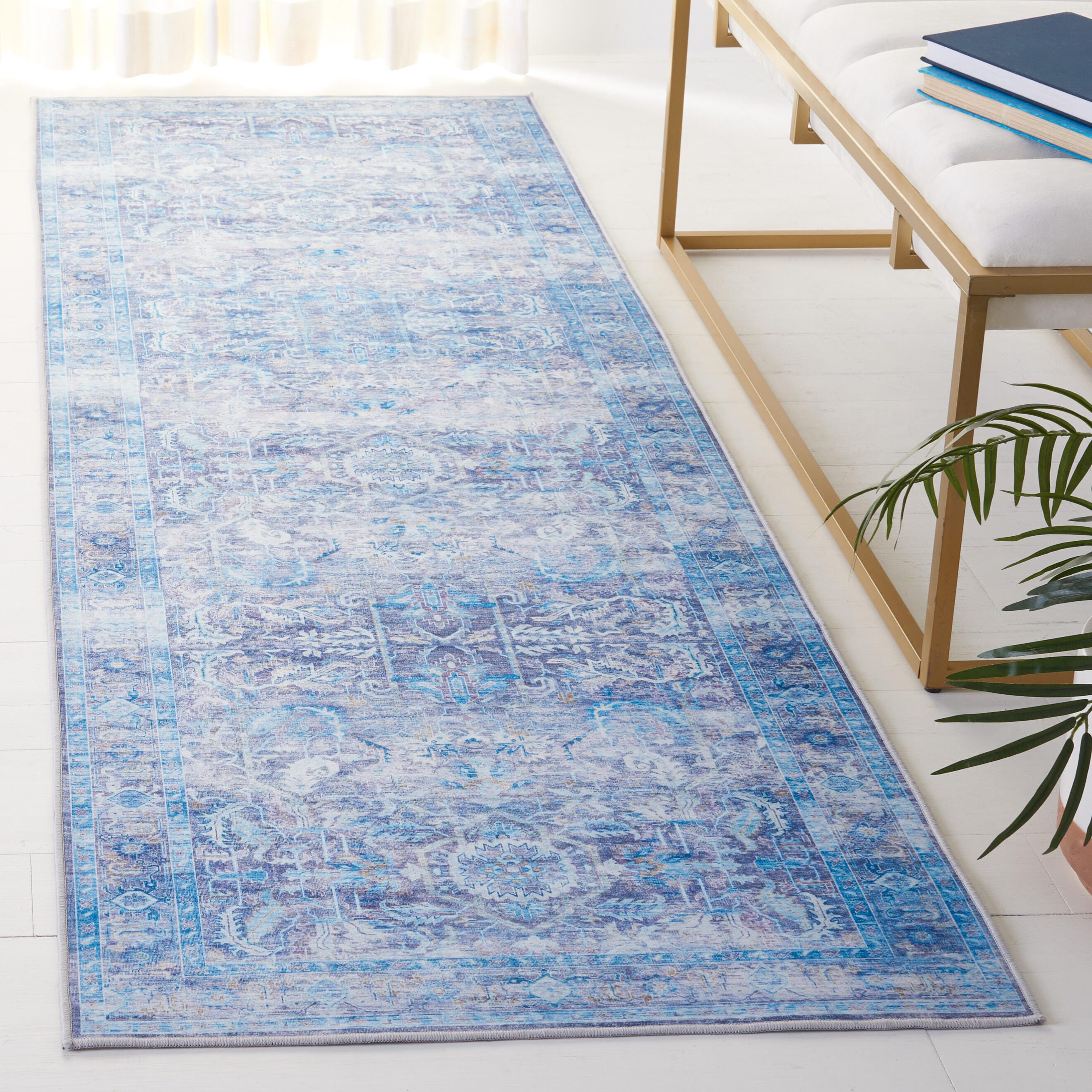 Safavieh Tucson 2' 6" x 8' Runner Rug, Purple/Blue, rollover