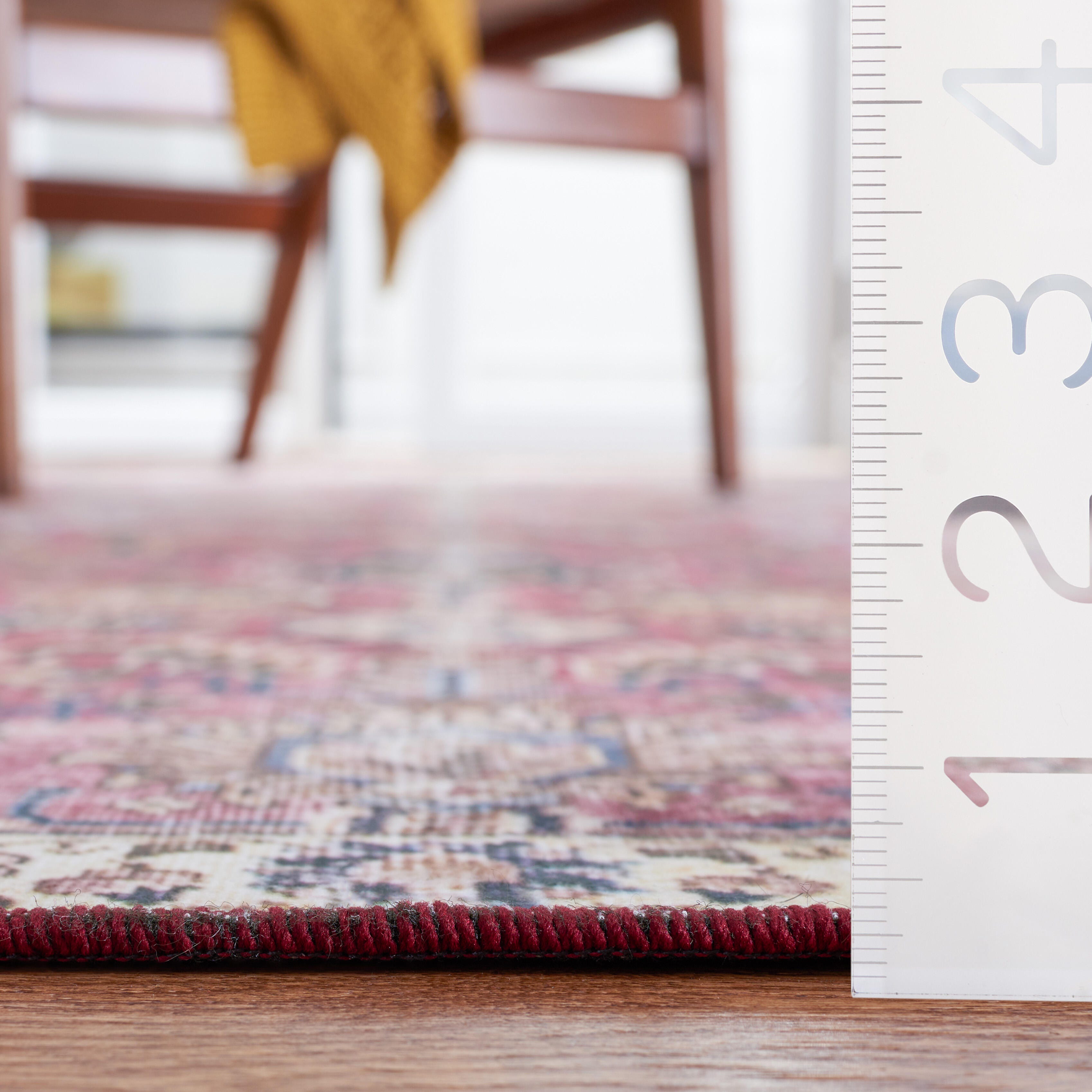Safavieh Tucson 6' x 6' Square Area Rug, Red/Beige, large