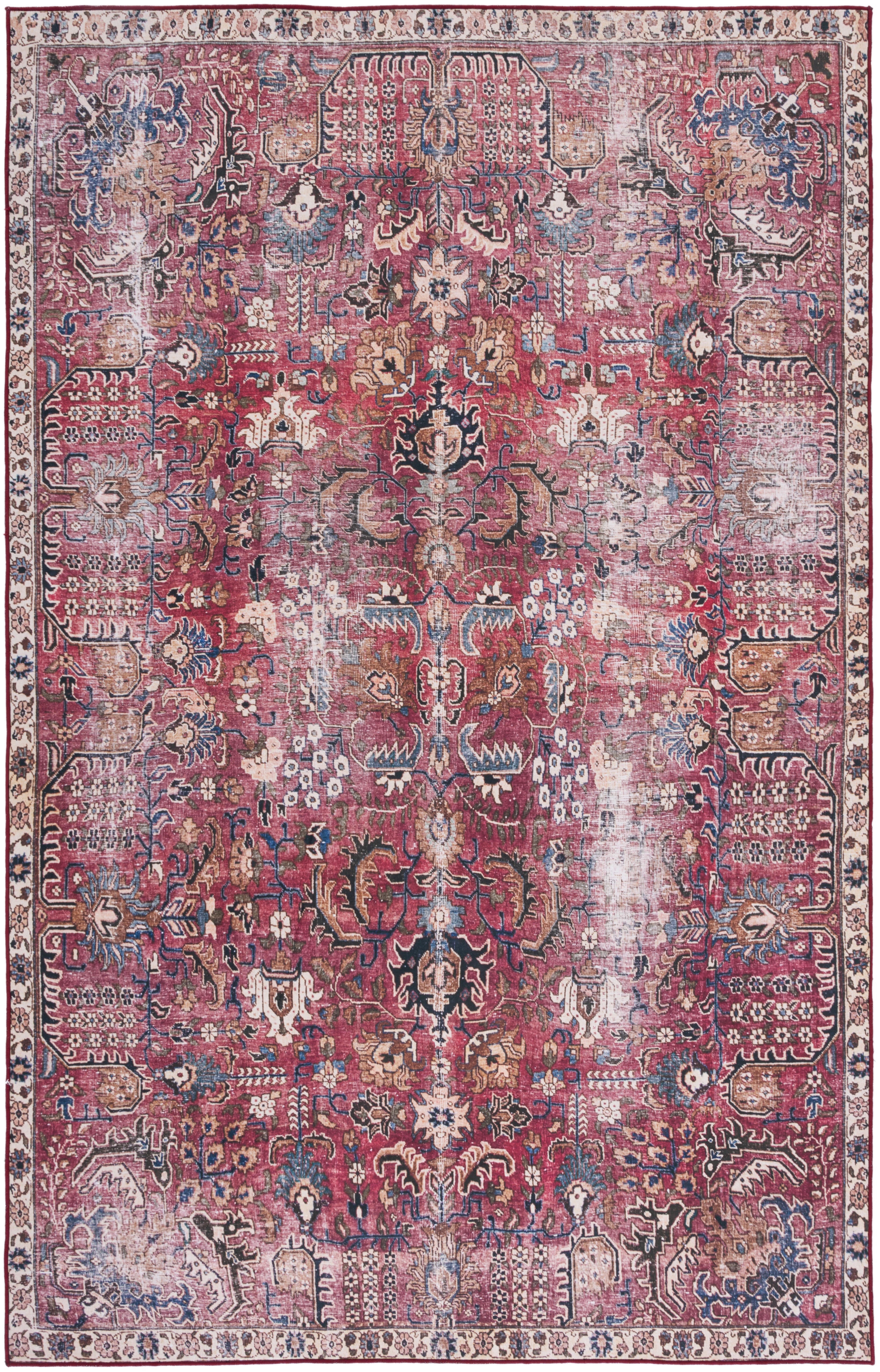 Safavieh Tucson 3' x 5' Area Rug, Red/Beige, large