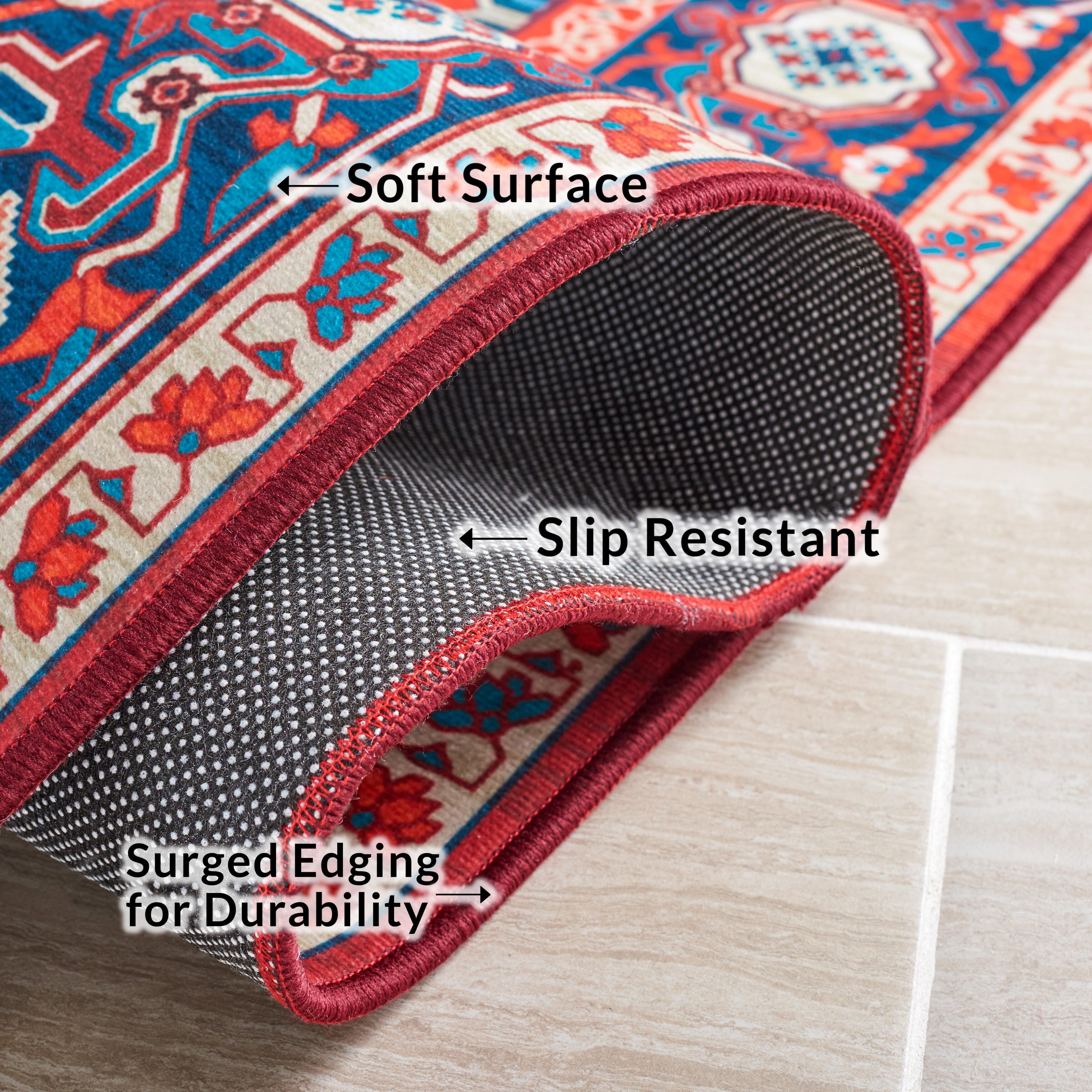 Safavieh Tucson 6' x 6' Square Area Rug, Red/Blue, large