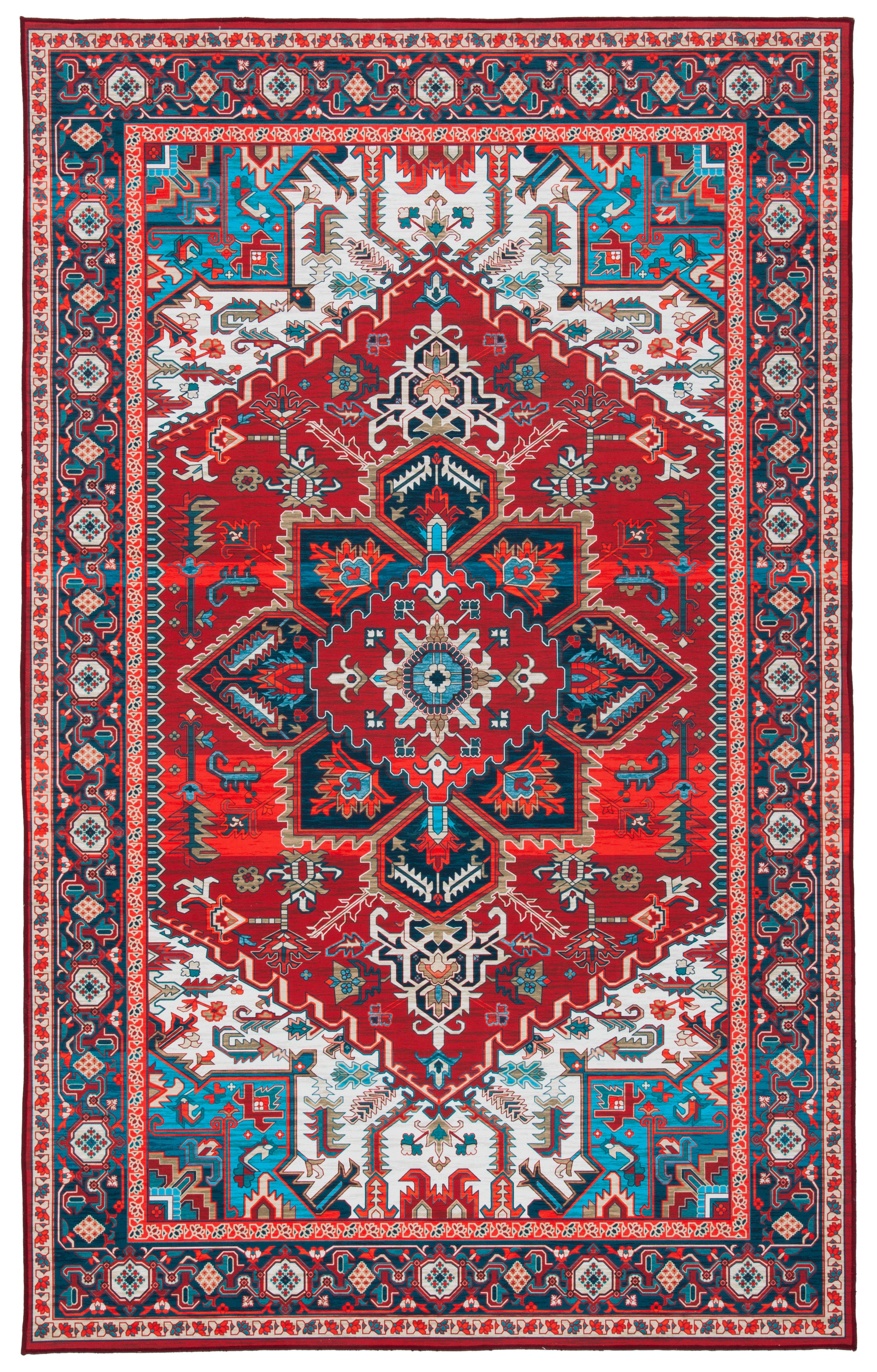 Safavieh Tucson 3' x 5' Area Rug, Red/Blue, large