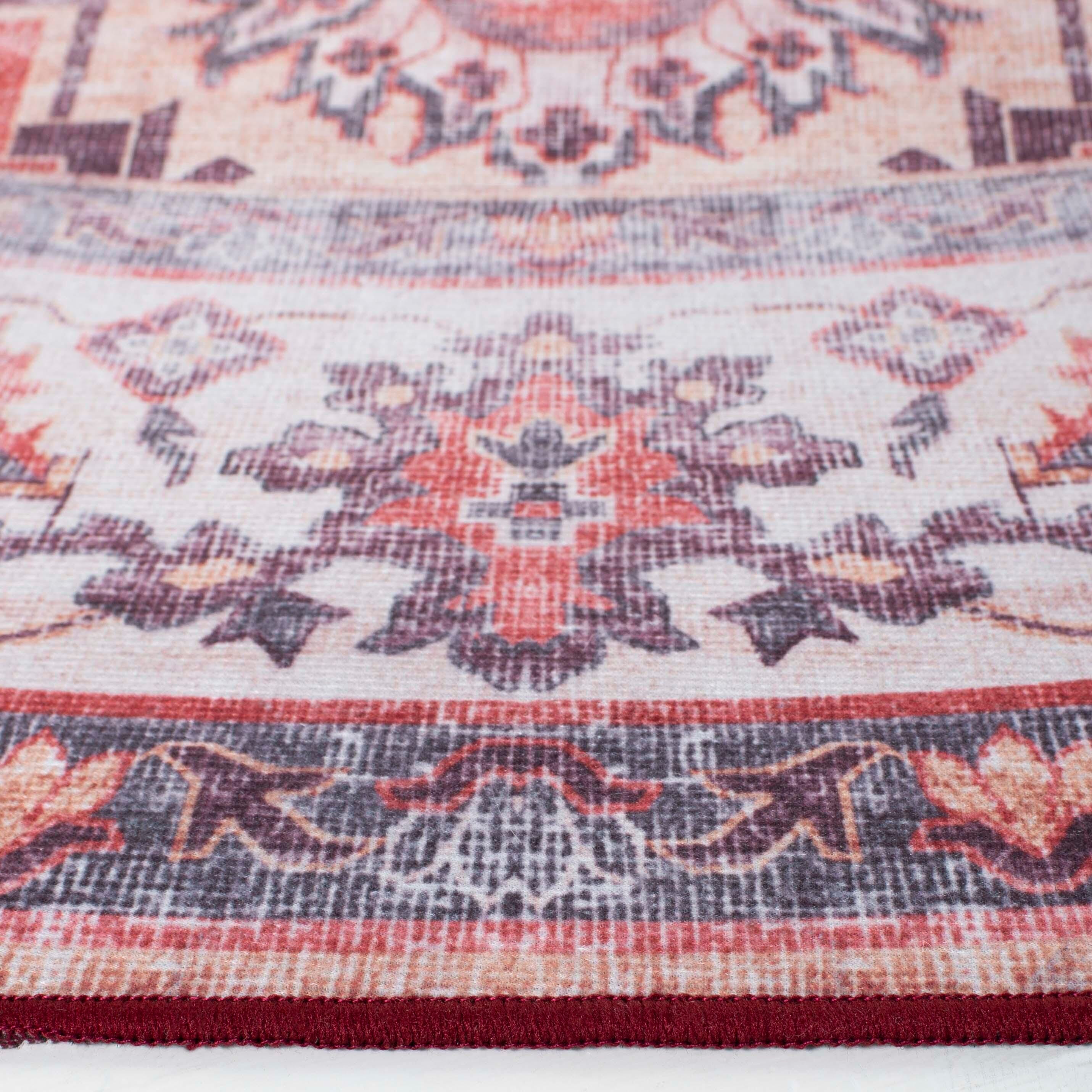 Safavieh Tucson 6' x 6' Round Area Rug, Rust/Beige, large