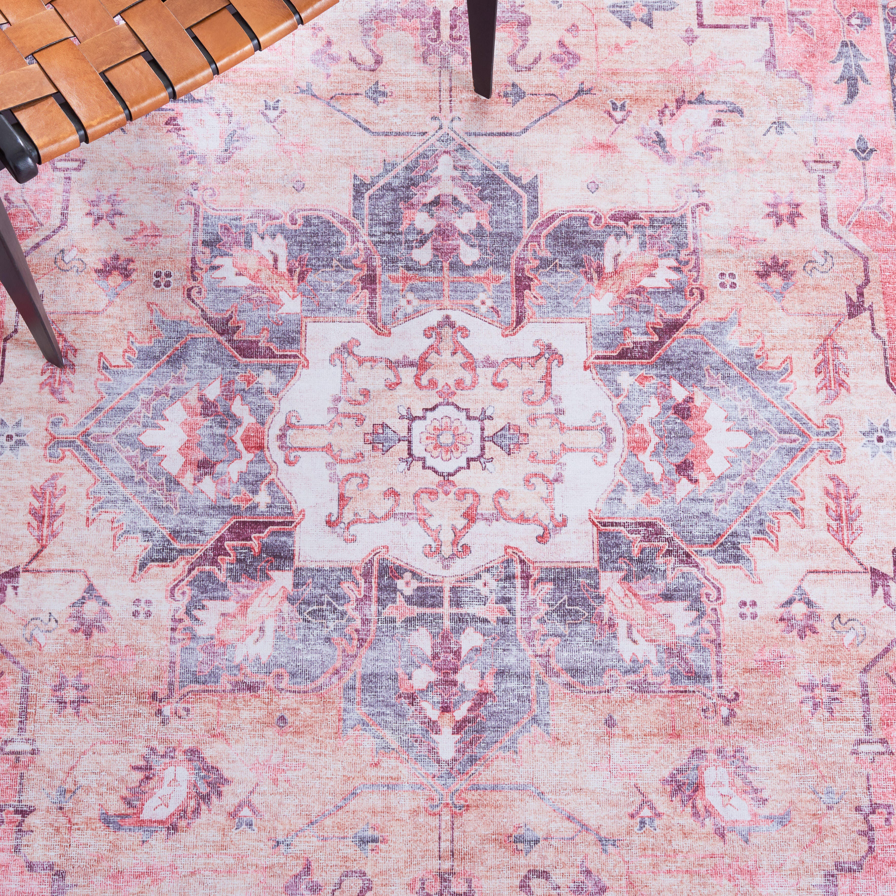 Safavieh Tucson 5' x 8' Area Rug, Rust/Beige, large