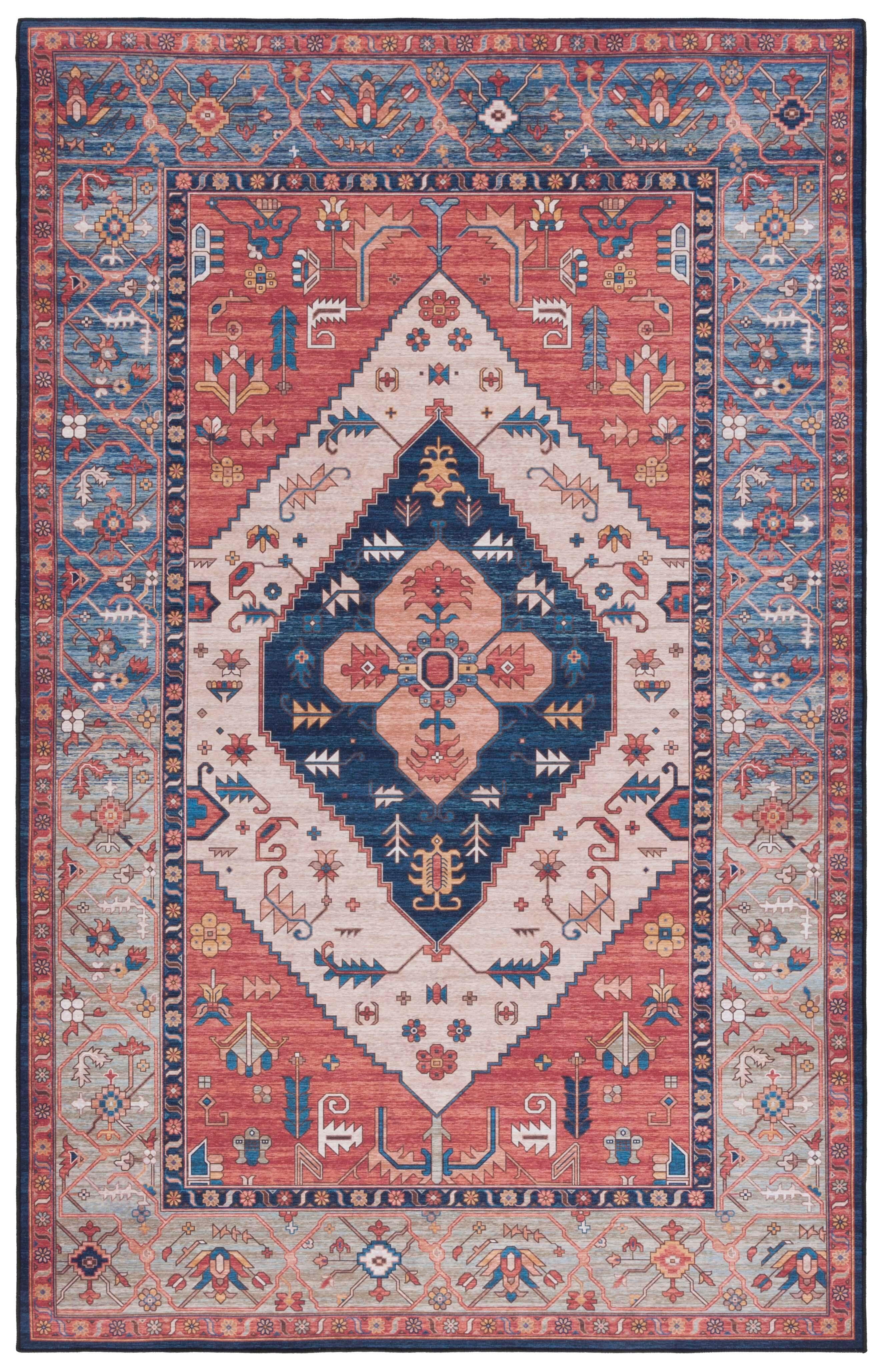 Safavieh Tucson 10' x 14' Area Rug, Rust/Blue, large