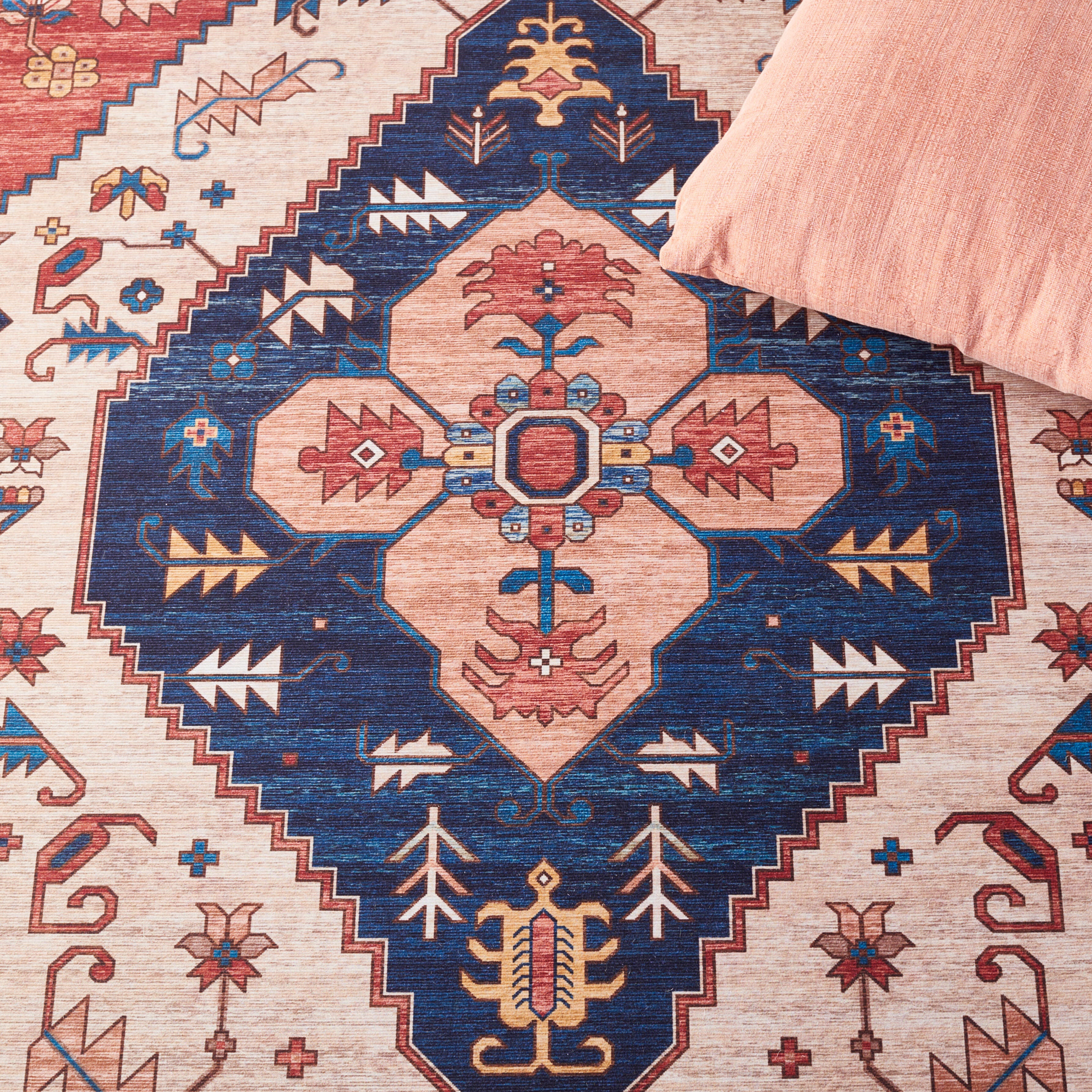 Safavieh Tucson 2' 6" x 4' Area Rug, Rust/Blue, large