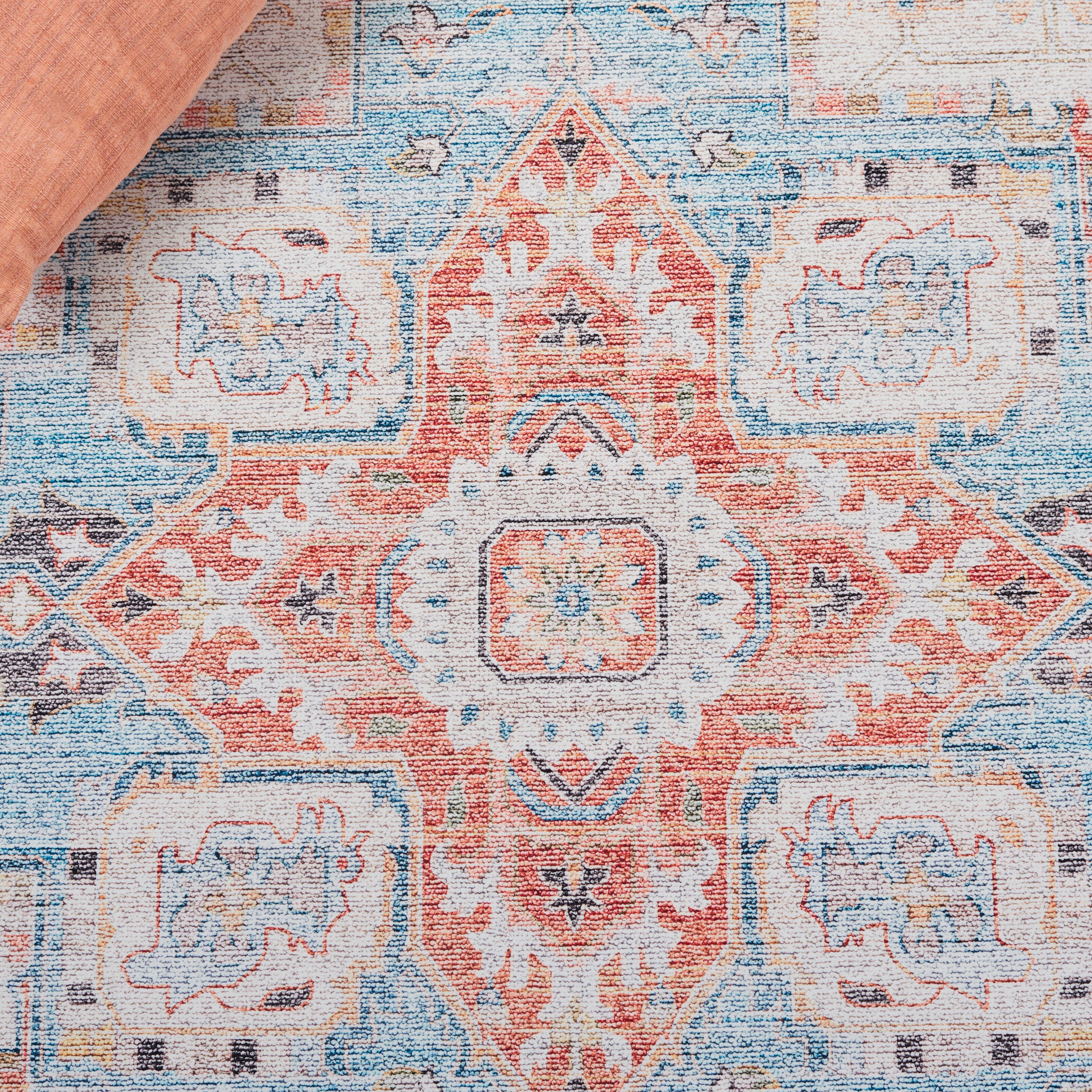 Safavieh Tucson 3' x 5' Area Rug, Turquoise/Rust, large