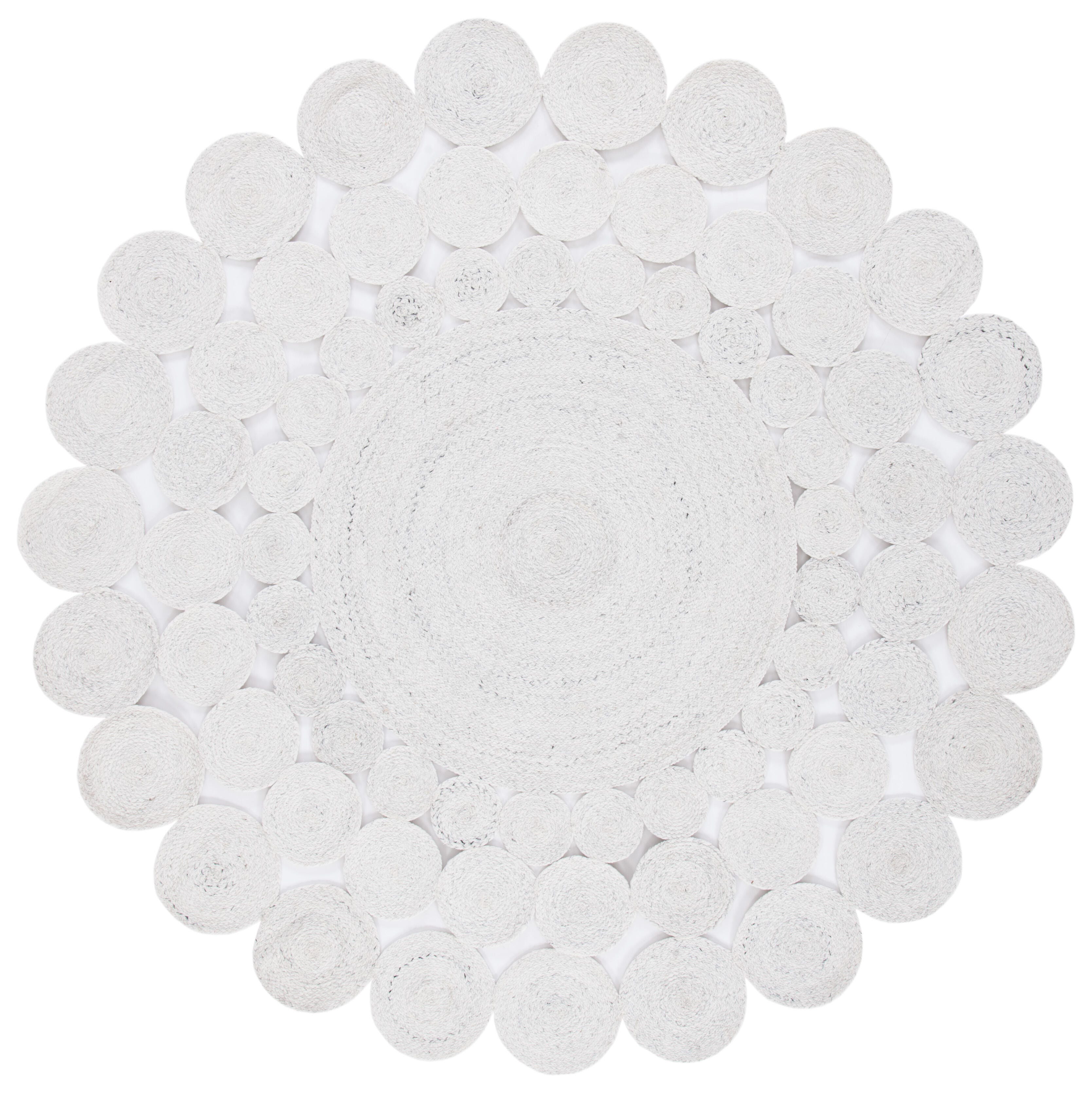 Safavieh Cape Cod Collection Hledis 6' x 6' Round Rug, Ivory, large
