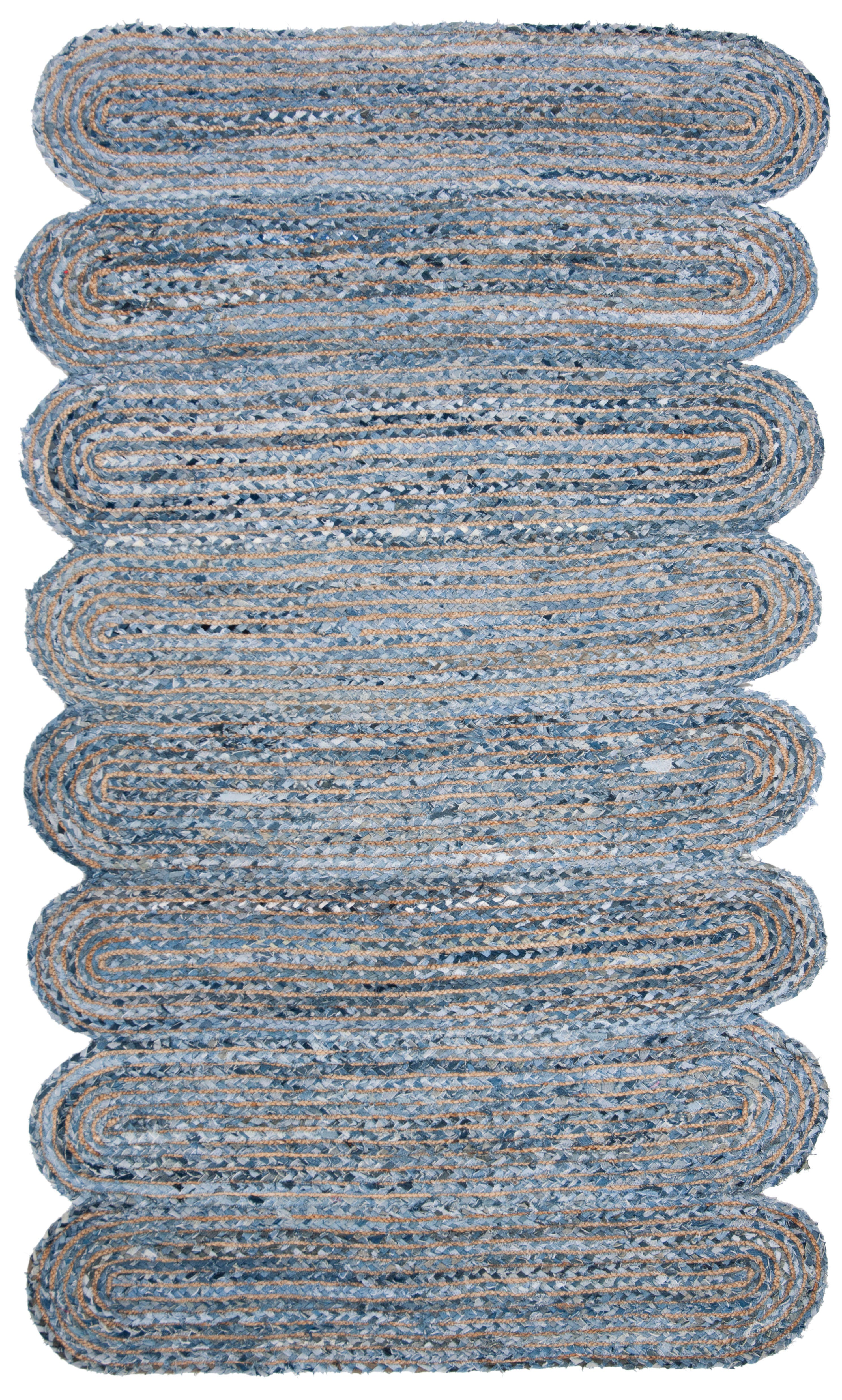 Safavieh Cape Cod Collection Lelar 4' x 6' Area Rug, Blue/Natural, large
