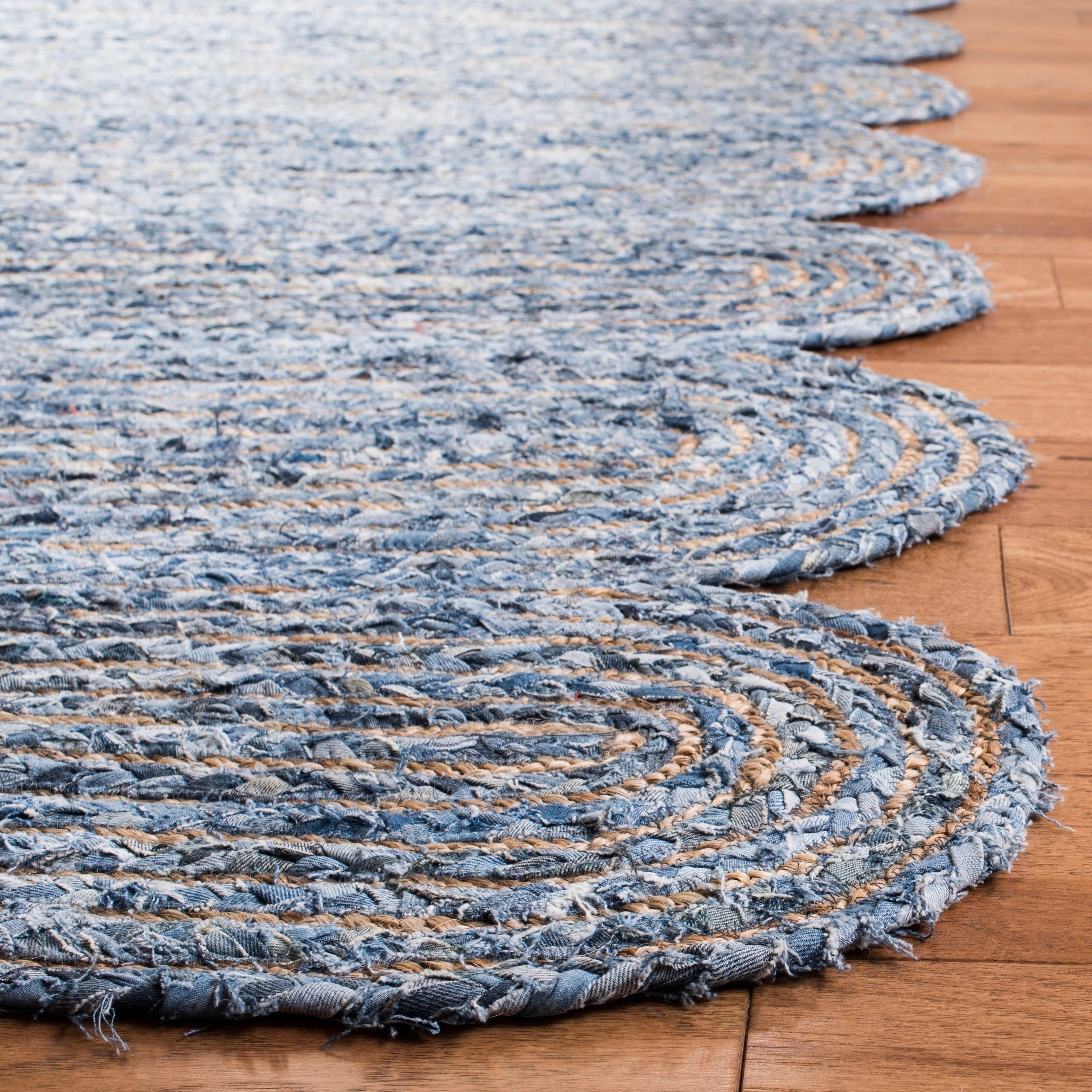 Safavieh Cape Cod Collection Lelar 4' x 6' Area Rug, Blue/Natural, large