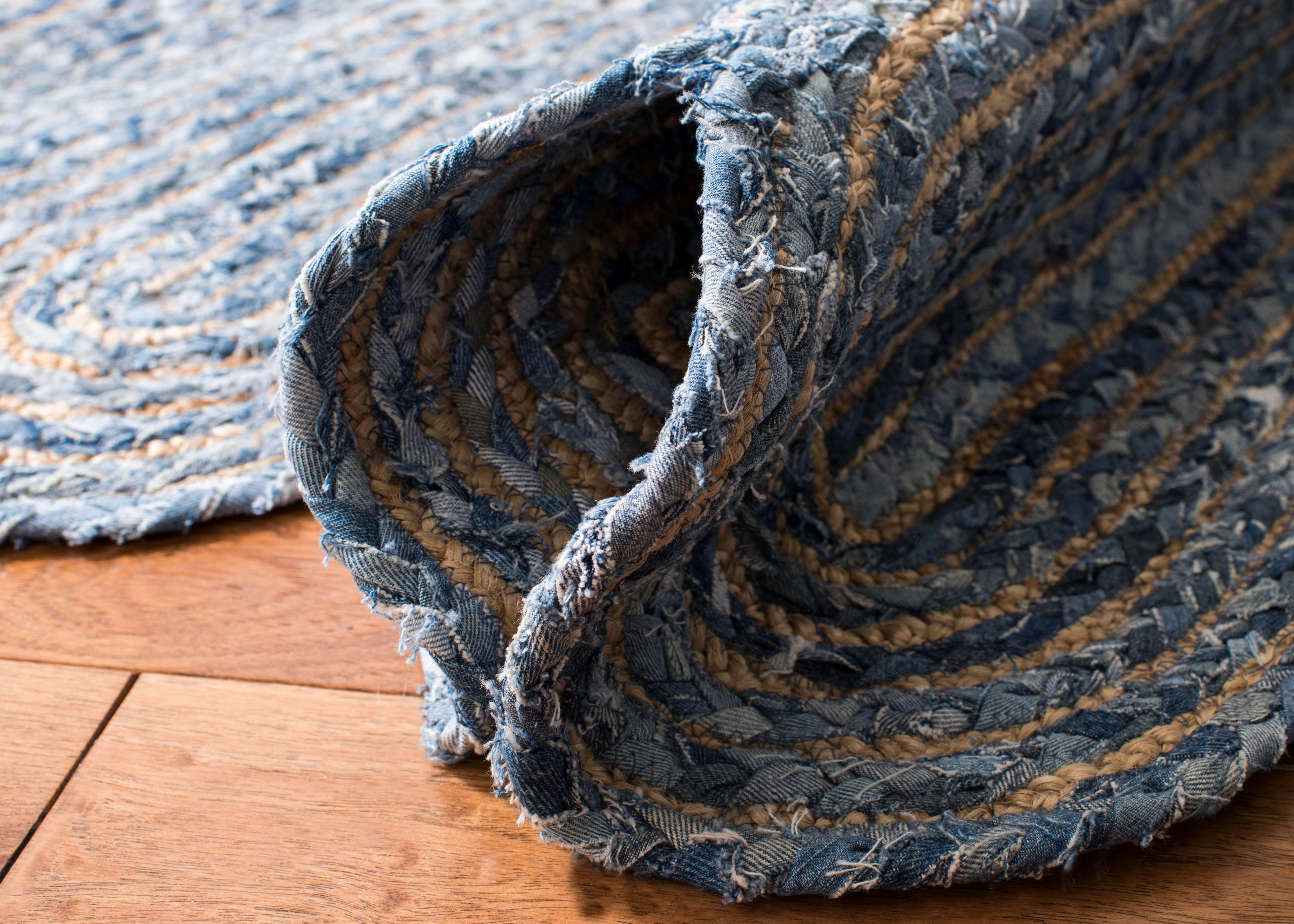 Safavieh Cape Cod Collection Lelar 4' x 6' Area Rug, Blue/Natural, large