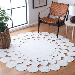 Safavieh Cape Cod Collection Hledis 3' x 3' Round Rug, Ivory, rollover