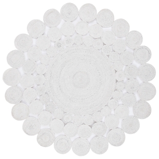 Safavieh Cape Cod Collection Hledis 3' x 3' Round Rug, Ivory, large