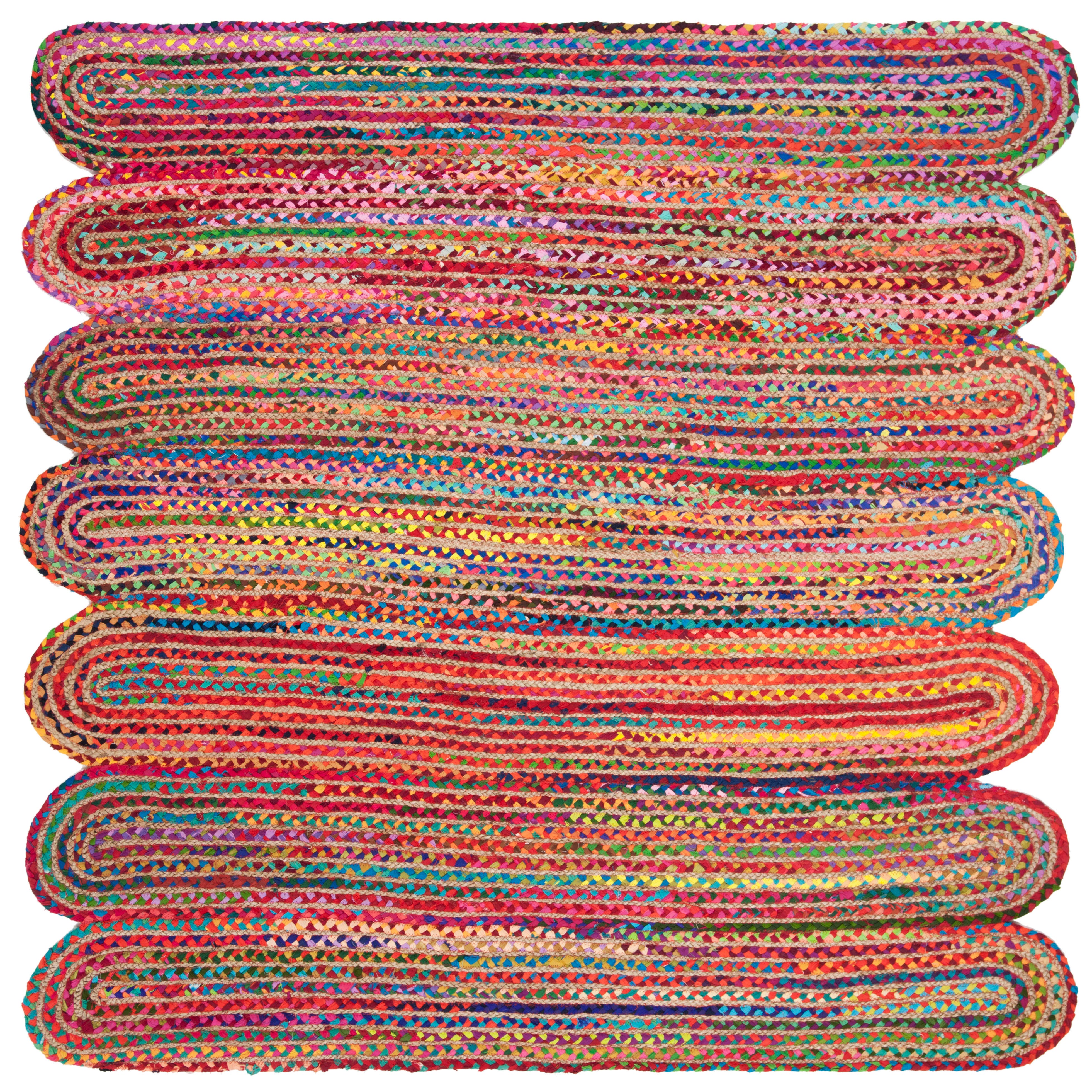 Safavieh Cape Cod Collection Lelar 6' x 6' Square Rug, Red/Multi, large