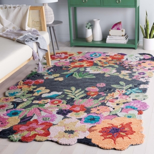 Safavieh Jardin Collection Liubov 3' x 5' Area Rug, Gray/Pink, rollover