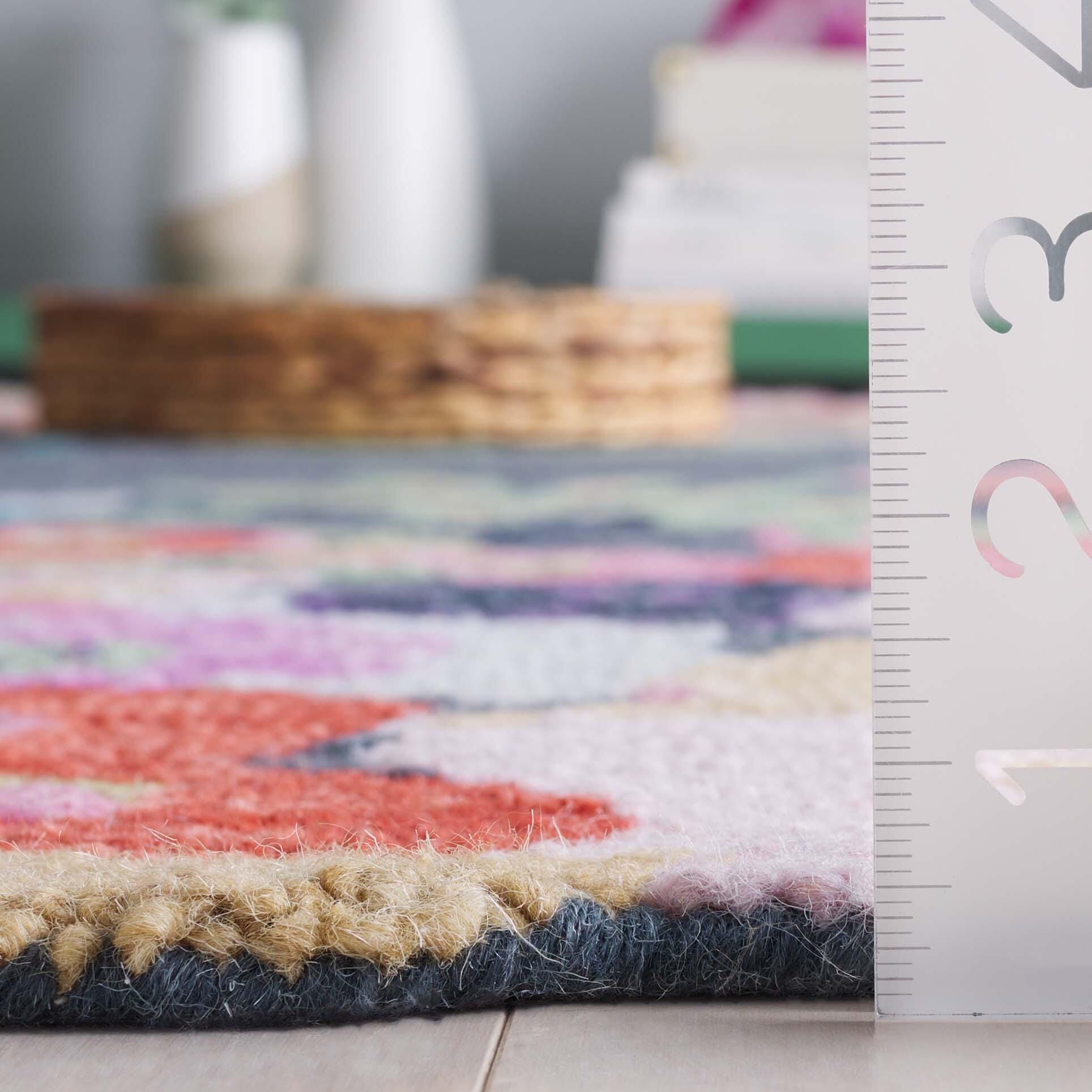 Safavieh Jardin Collection Liubov 3' x 5' Area Rug, Gray/Pink, large