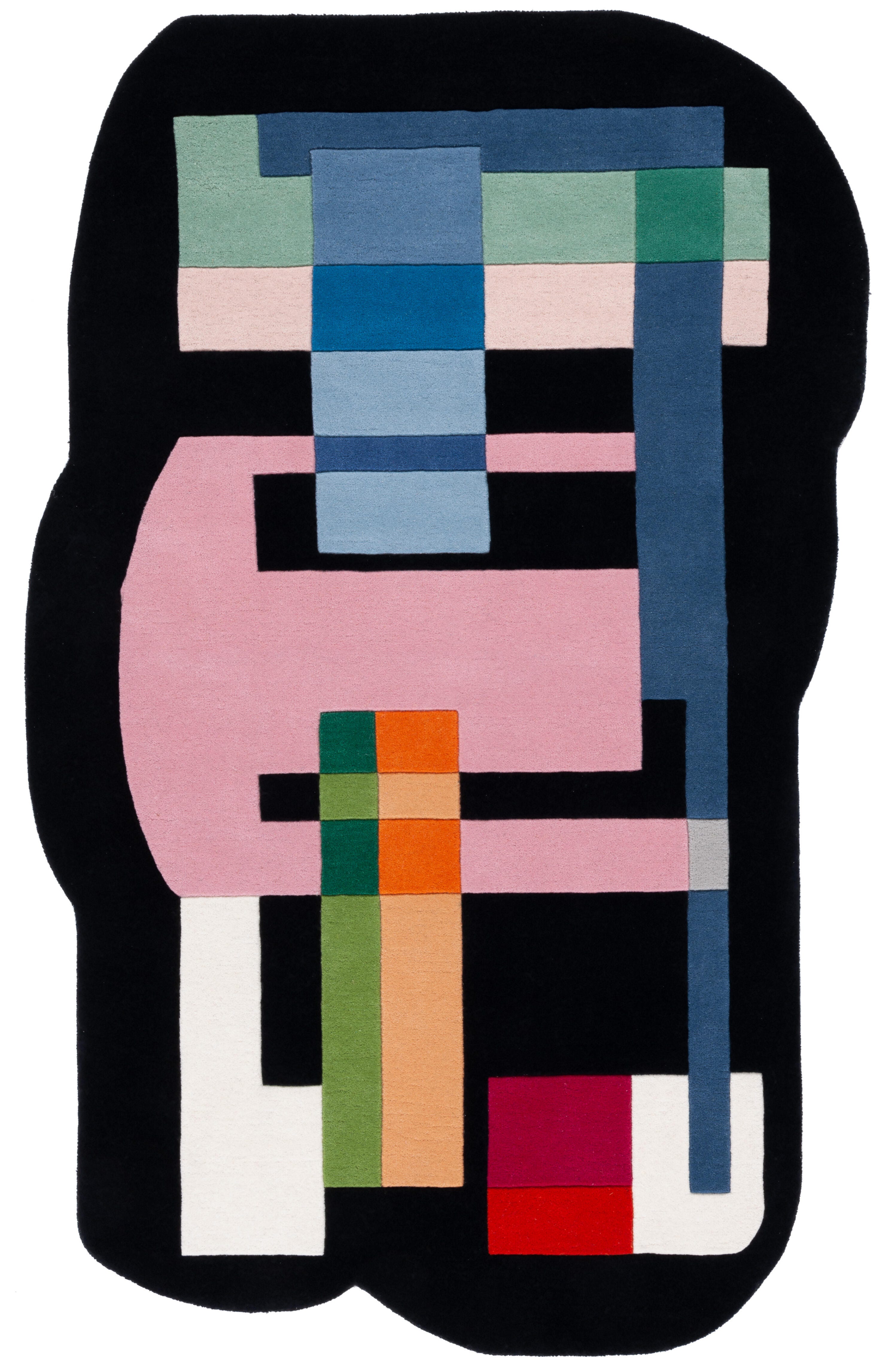 Safavieh Fifth Avenue Collection Jurdine 6' x 9' Area Rug, Black/Pink, large