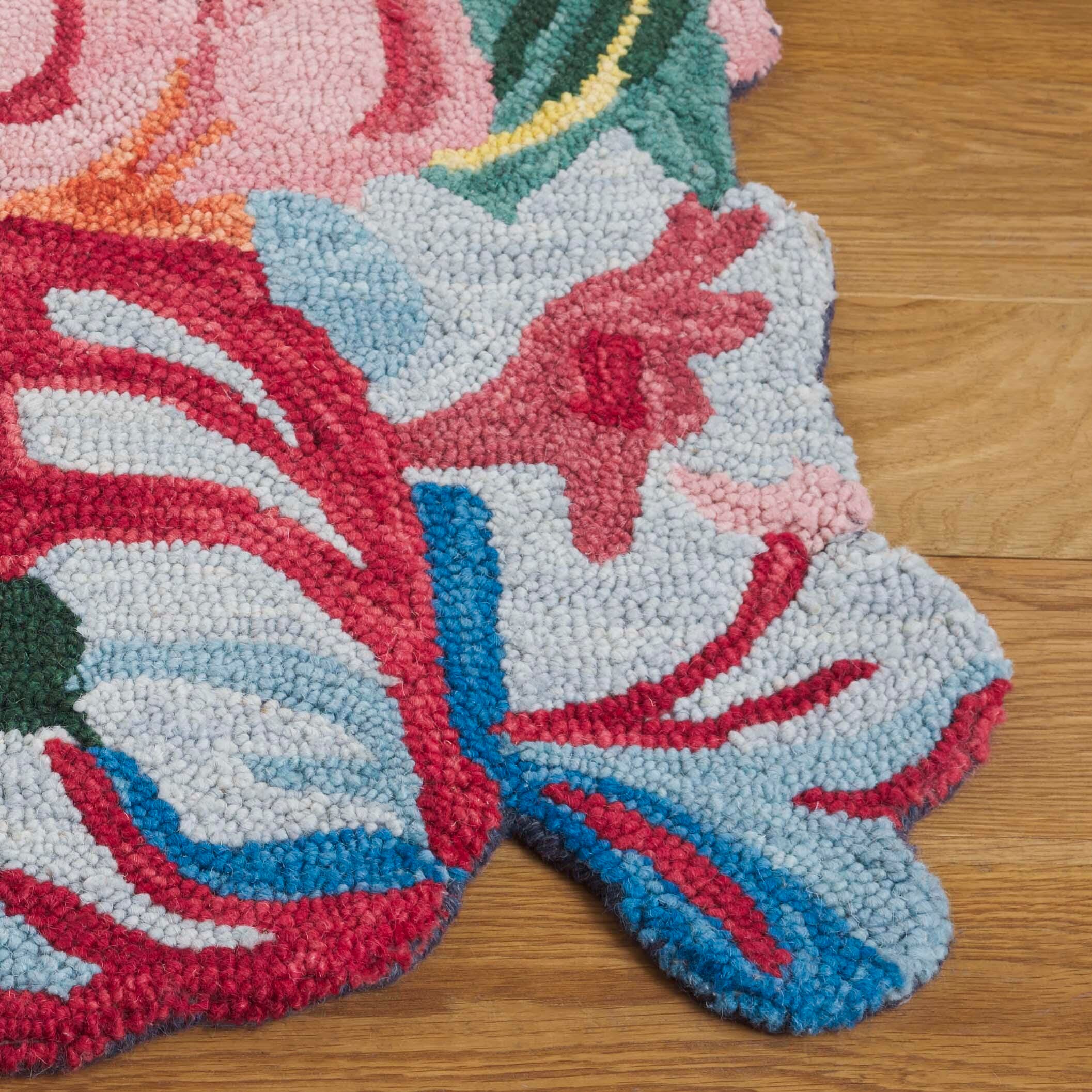 Safavieh Jardin Collection Cassilda 5' x 8' Area Rug, Navy/Pink, large