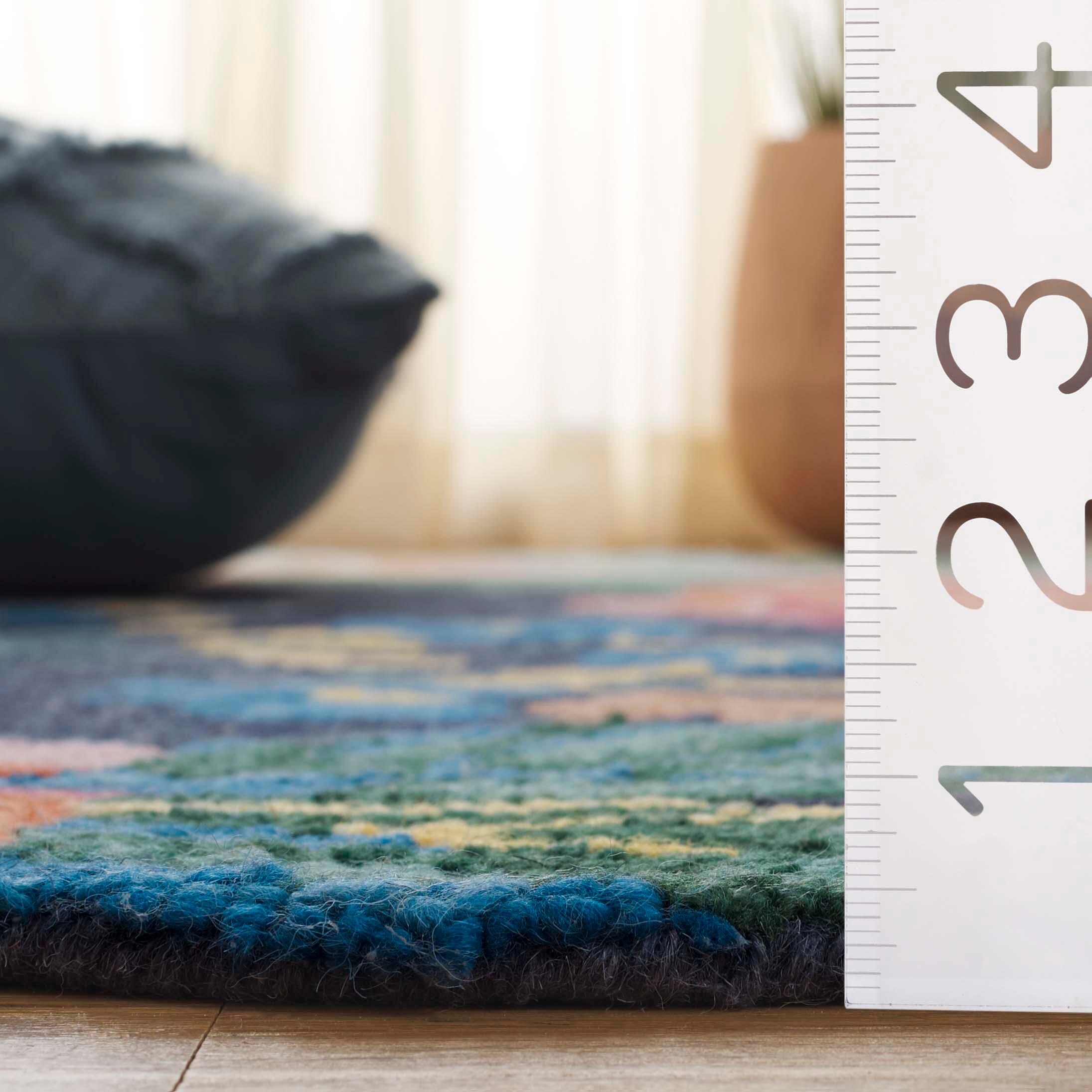 Safavieh Jardin Collection Cassilda 5' x 8' Area Rug, Navy/Pink, large