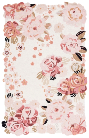 Safavieh Jardin Collection Resie 3' x 5' Area Rug, Ivory/Pink, large