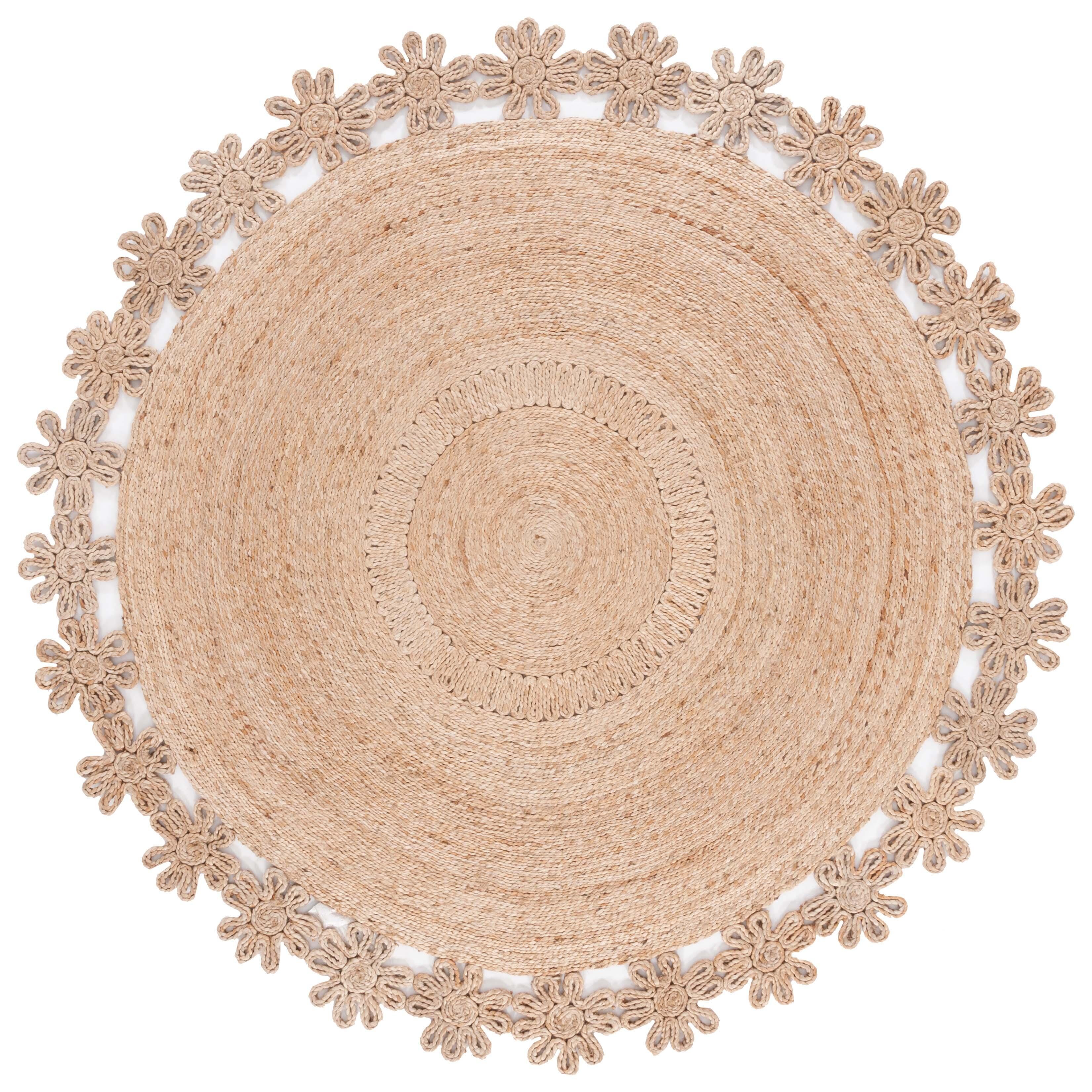 Safavieh Natural Fiber Collection Josta 4' x 4' Round Rug, Natural, large