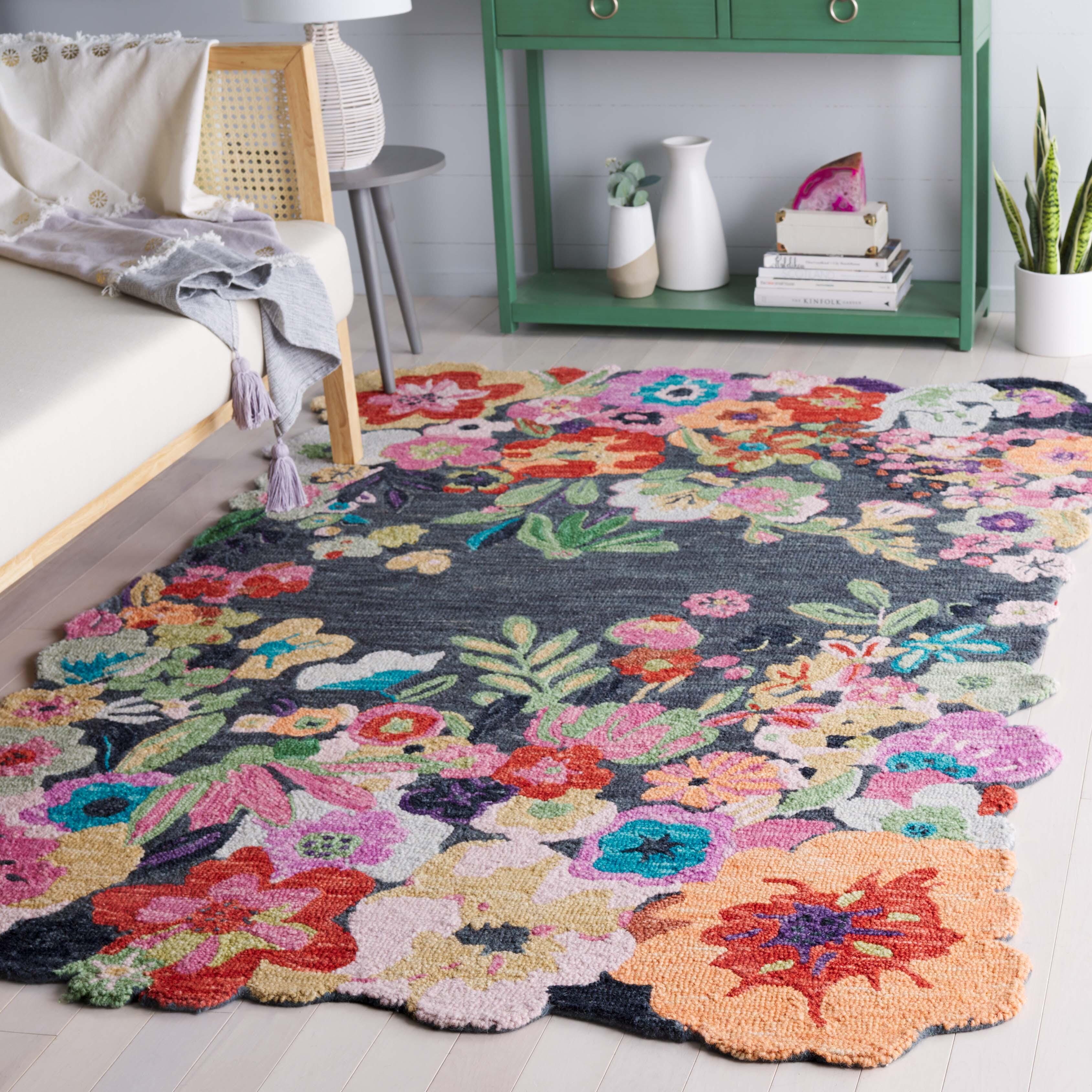 Safavieh Jardin Collection Liubov 8' x 10' Area Rug, Gray/Pink, large