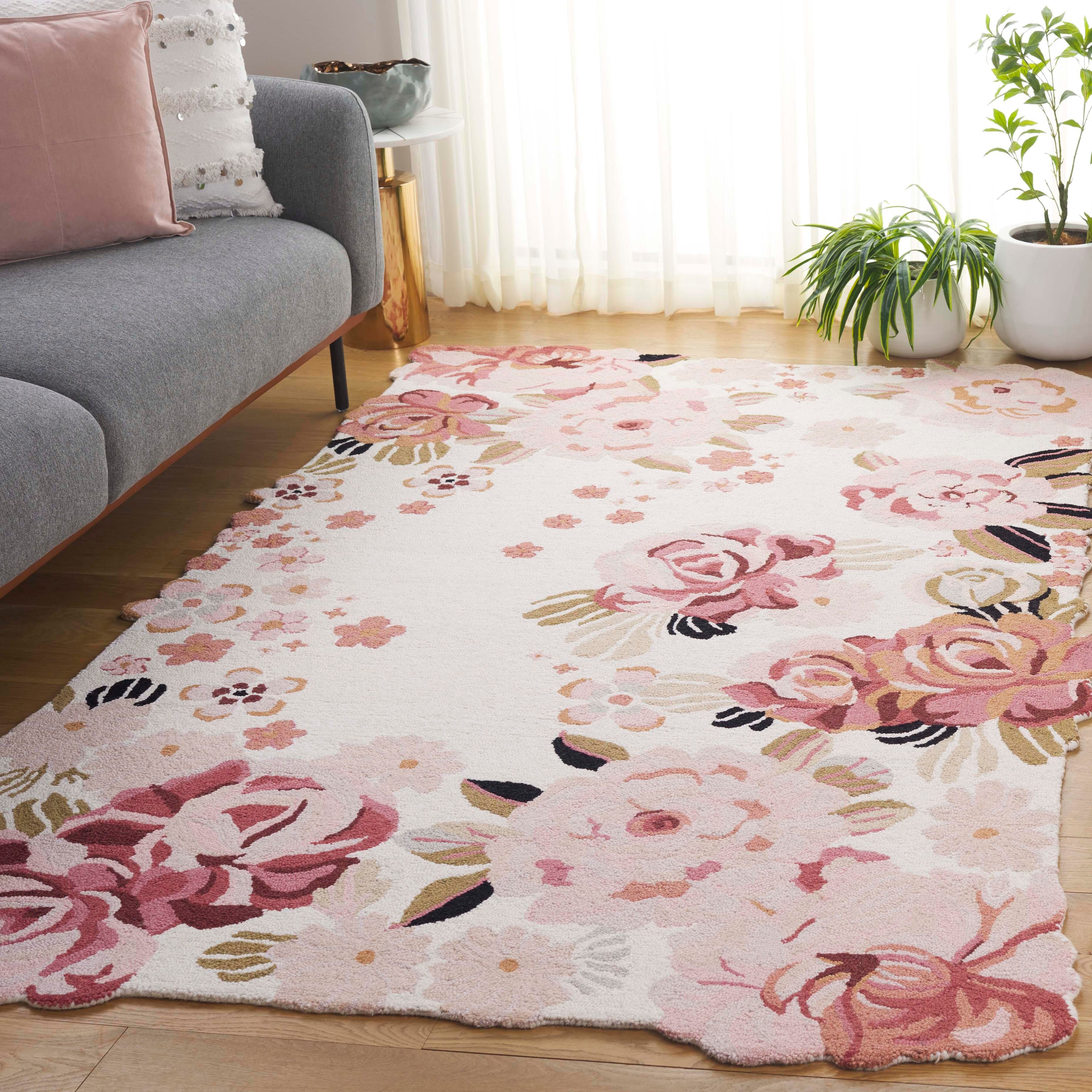 Safavieh Jardin Collection Resie 6' x 9' Area Rug, Ivory/Pink, rollover