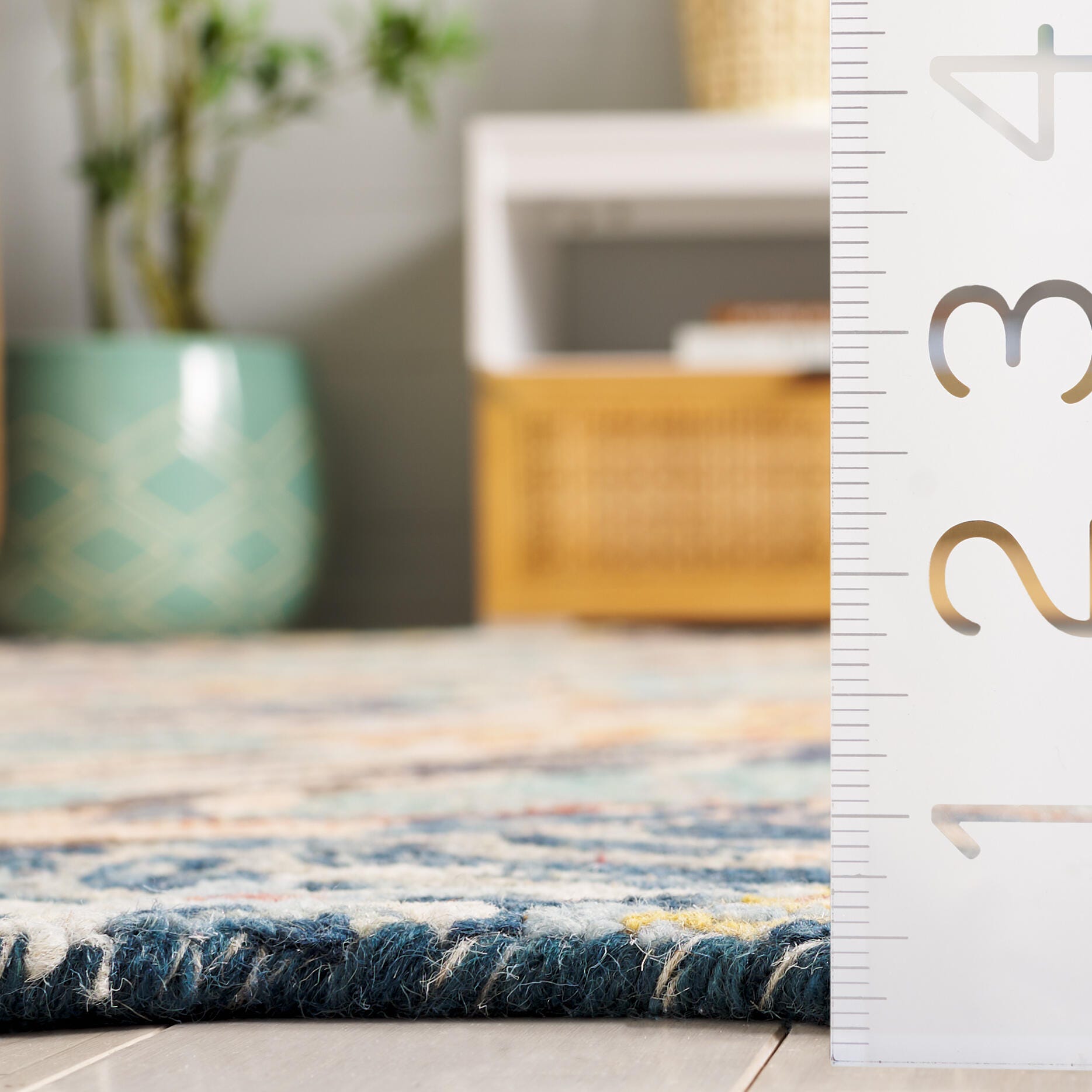 Safavieh Jardin Collection Dife 5' x 8' Area Rug, Navy/Turquoise, large