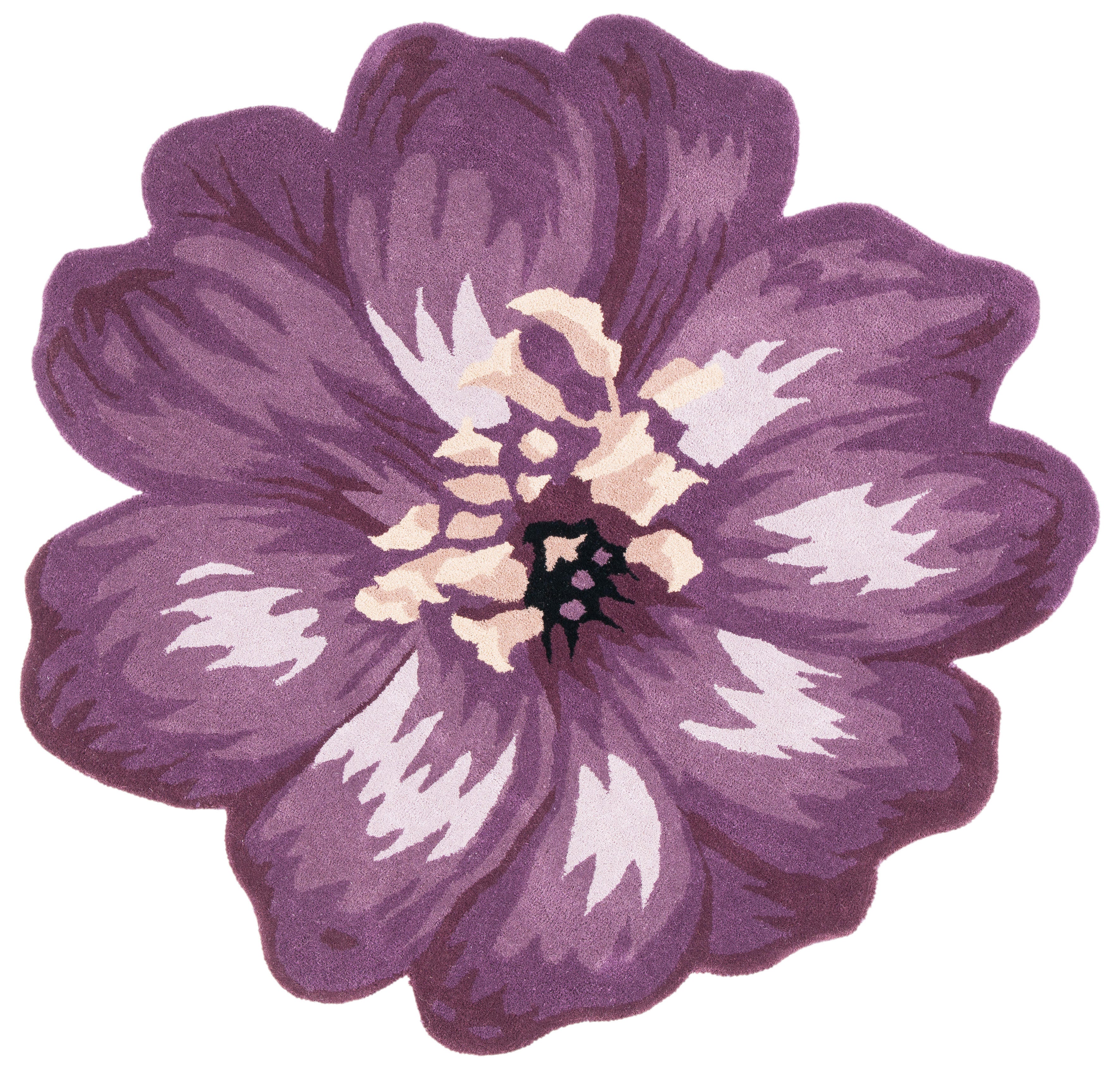 Safavieh Novelty Collection Gwladys 4' x 4' Round Rug, Lilac, large