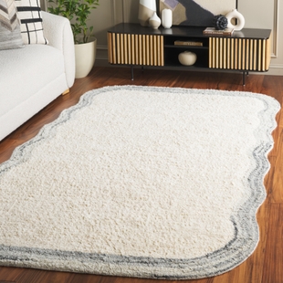 Safavieh Vermont Collection Oceane 4' x 6' Area Rug, Ivory/Gray, rollover