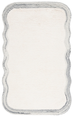 Safavieh Vermont Collection Oceane 4' x 6' Area Rug, Ivory/Gray, large