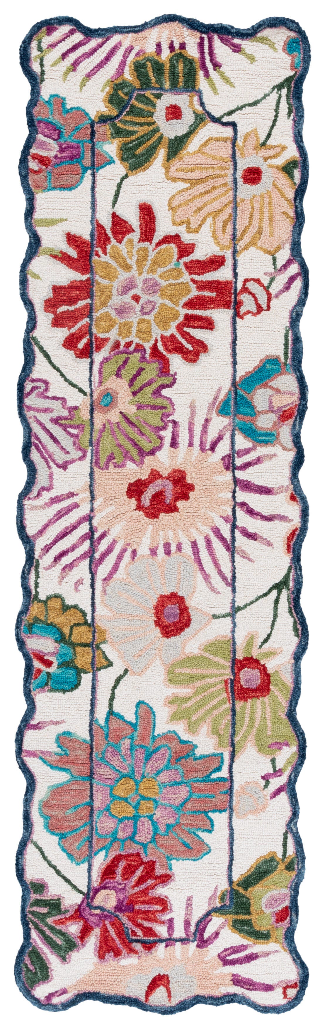 Safavieh Jardin Collection Fadya 2'3" x 8' Runner Rug, Green/Ivory, large