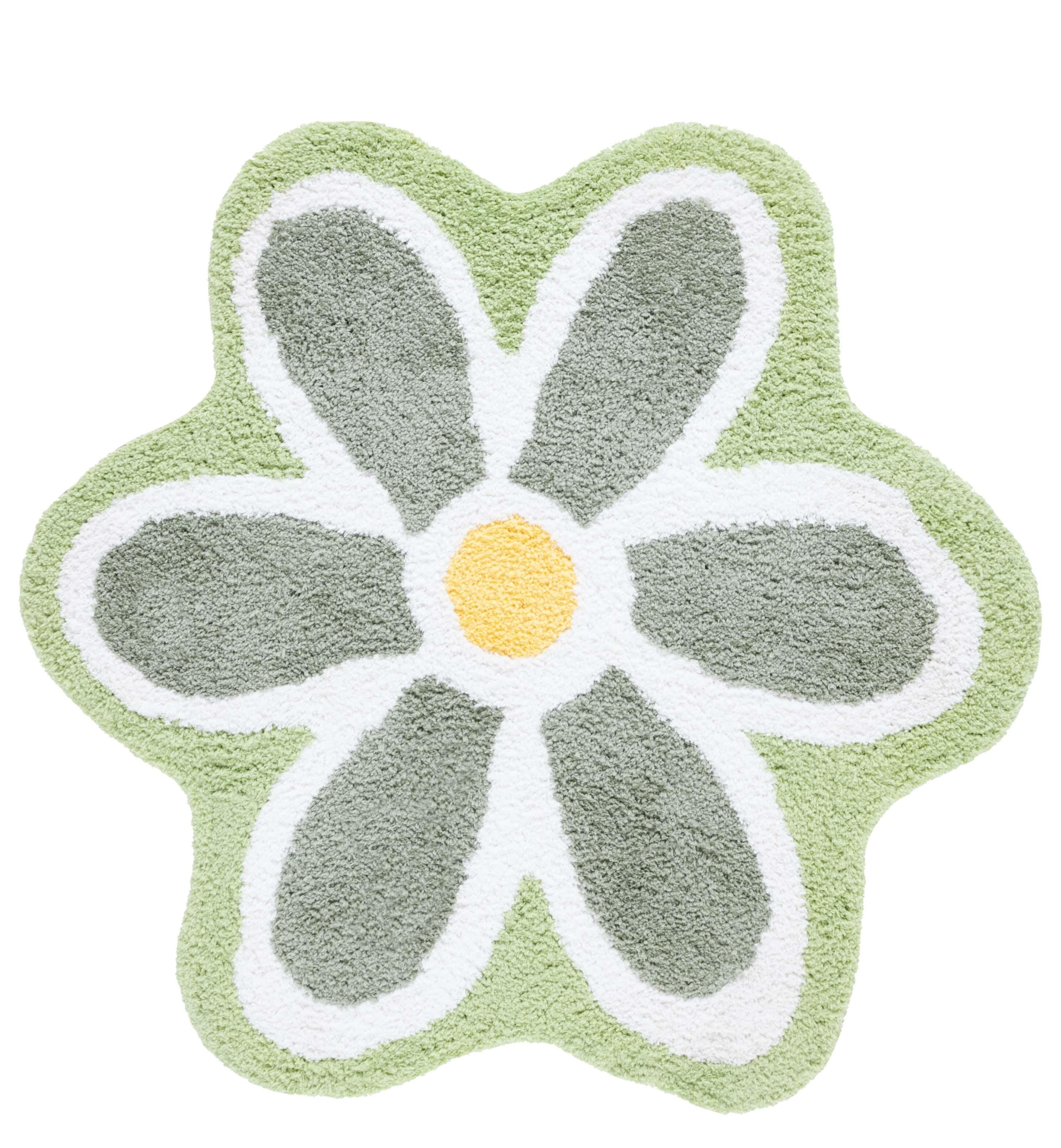 Safavieh Novelty Collection Adiya 4' x 4' Round Rug, Ivory/Green, large