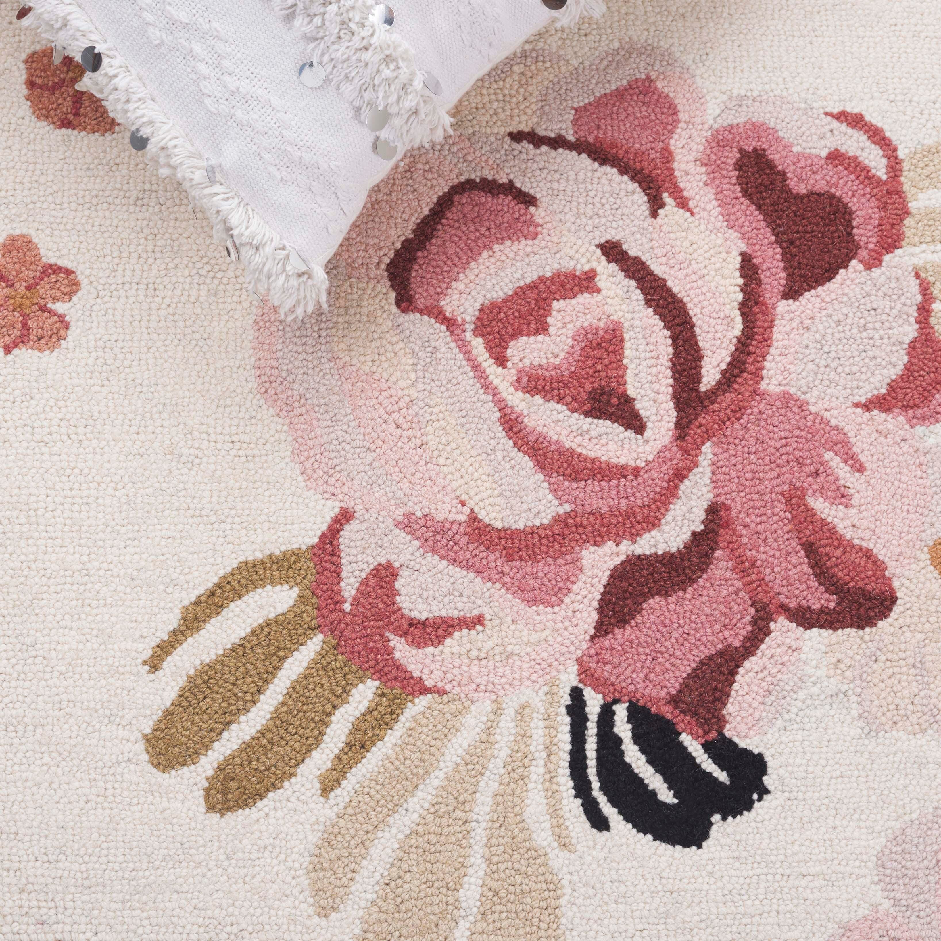Safavieh Jardin Collection Resie 2'3" x 8' Runner Rug, Ivory/Pink, large