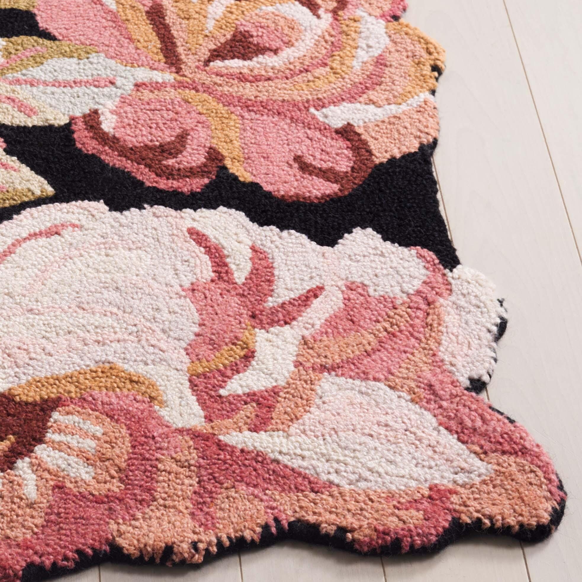 Safavieh Jardin Collection Resie 3' x 5' Area Rug, Black/Pink, large