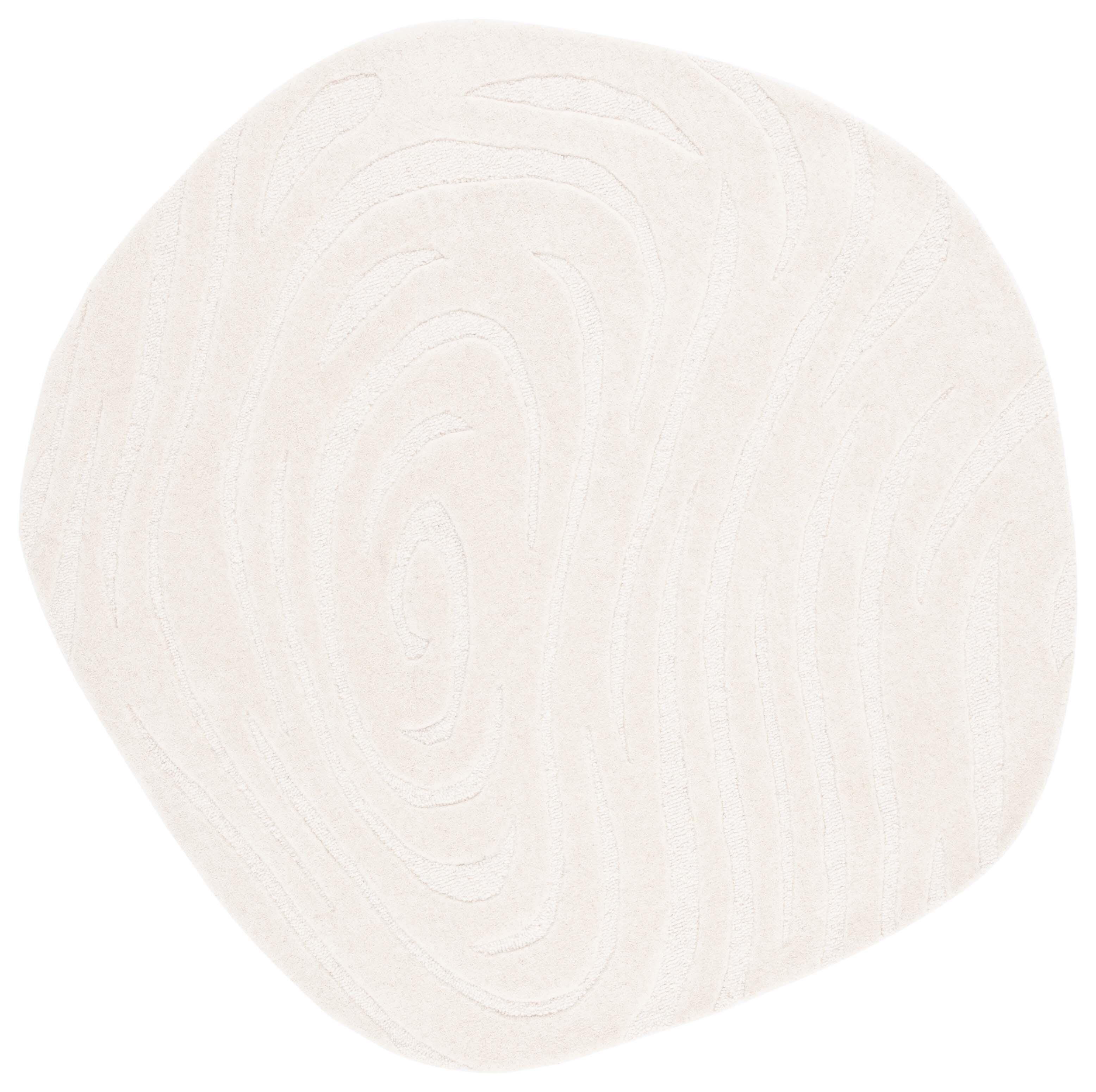 Safavieh Novelty Collection Xheva 4' x 4' Square Rug, Ivory, large