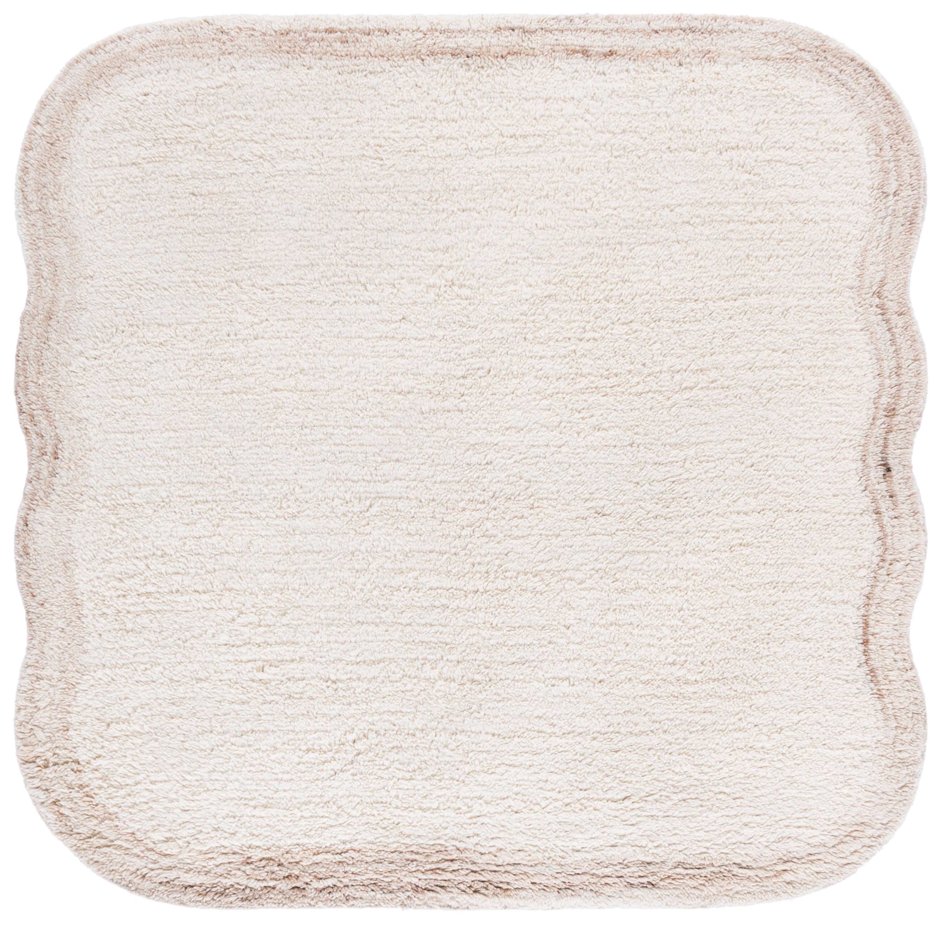Safavieh Vermont Collection Oceane 6' x 6' Square Rug, Ivory/Beige, large